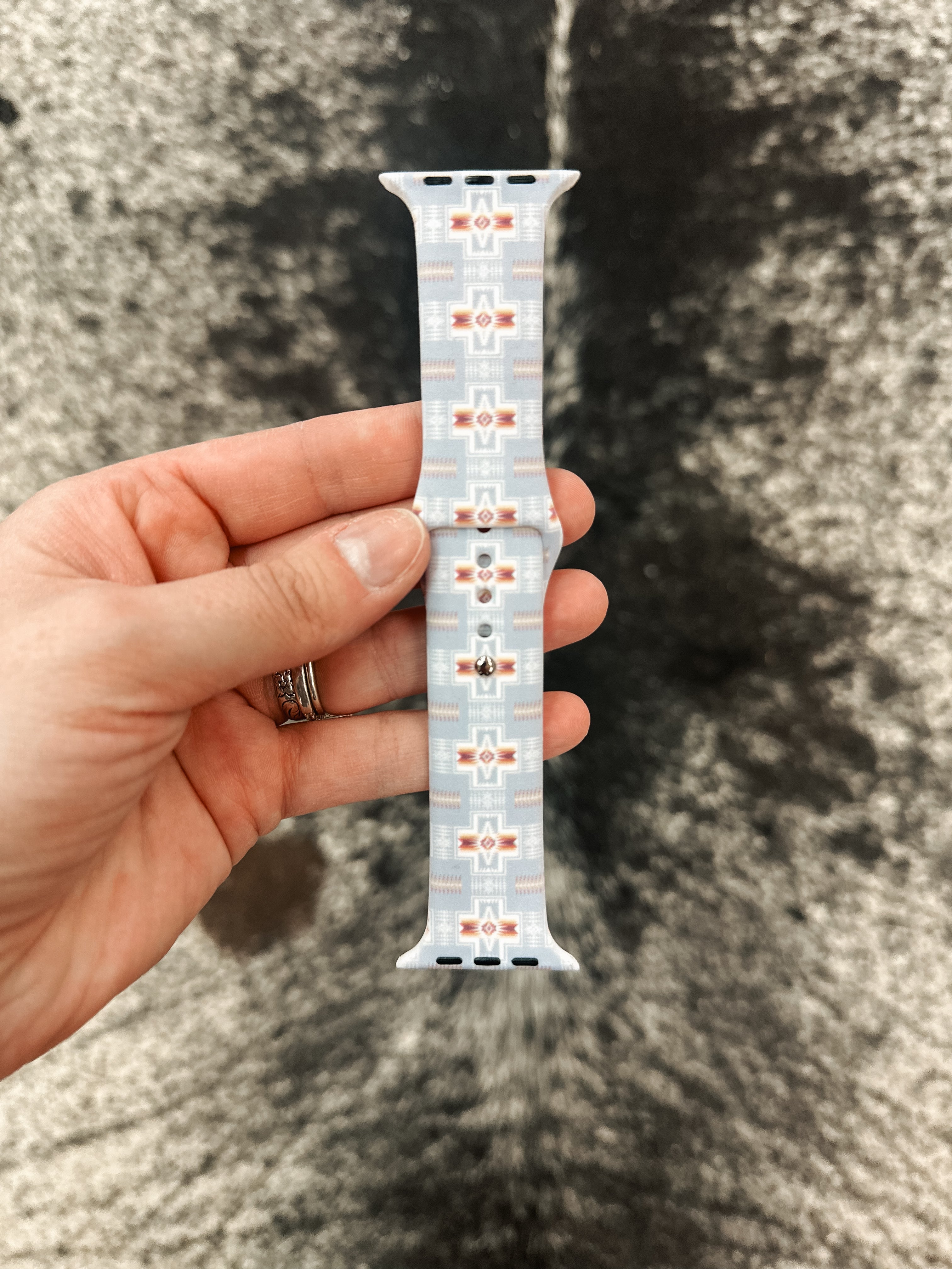 BLUE AZTEC APPLE WATCH BAND