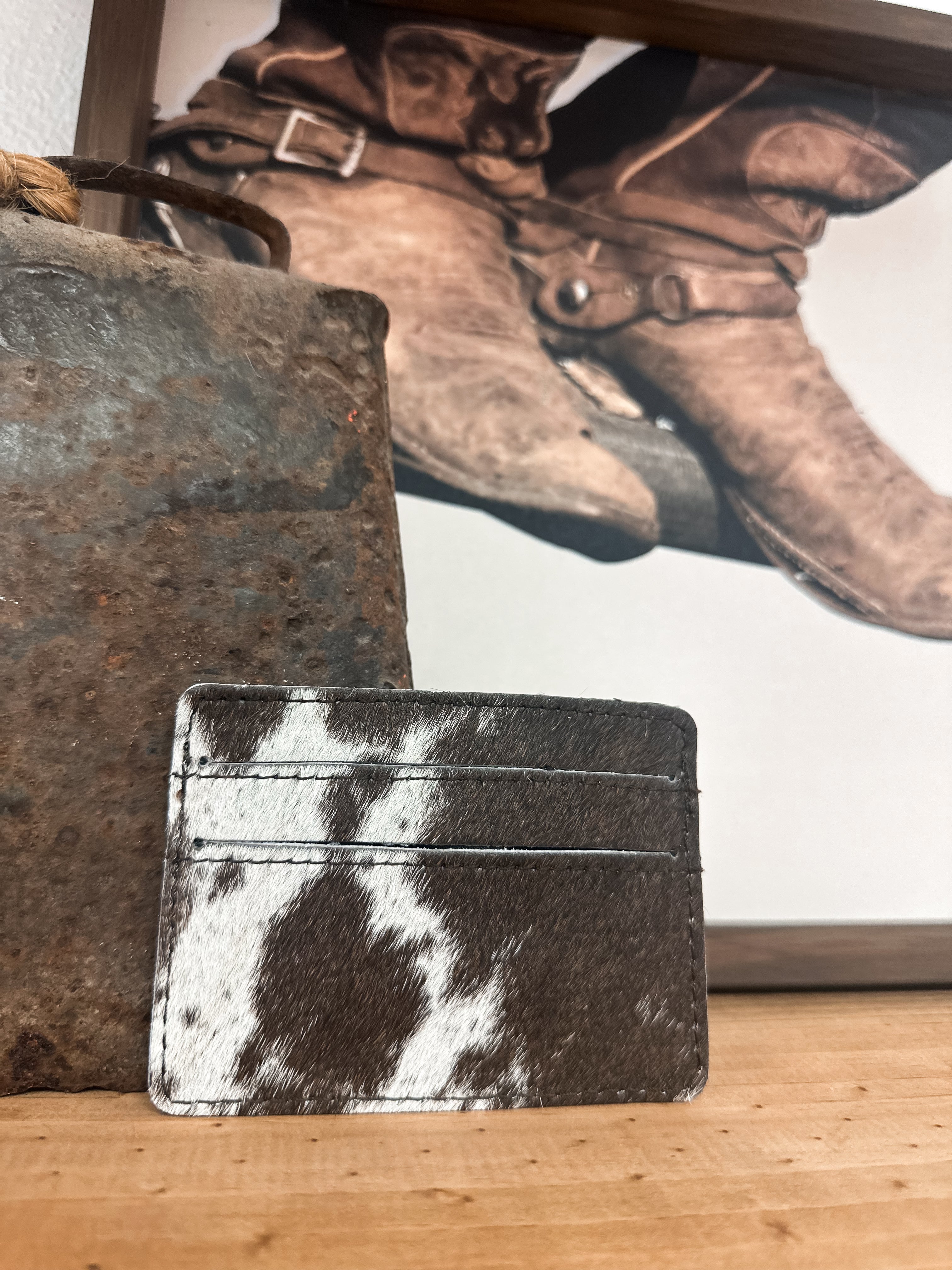 COWHIDE CREDIT CARD WALLET