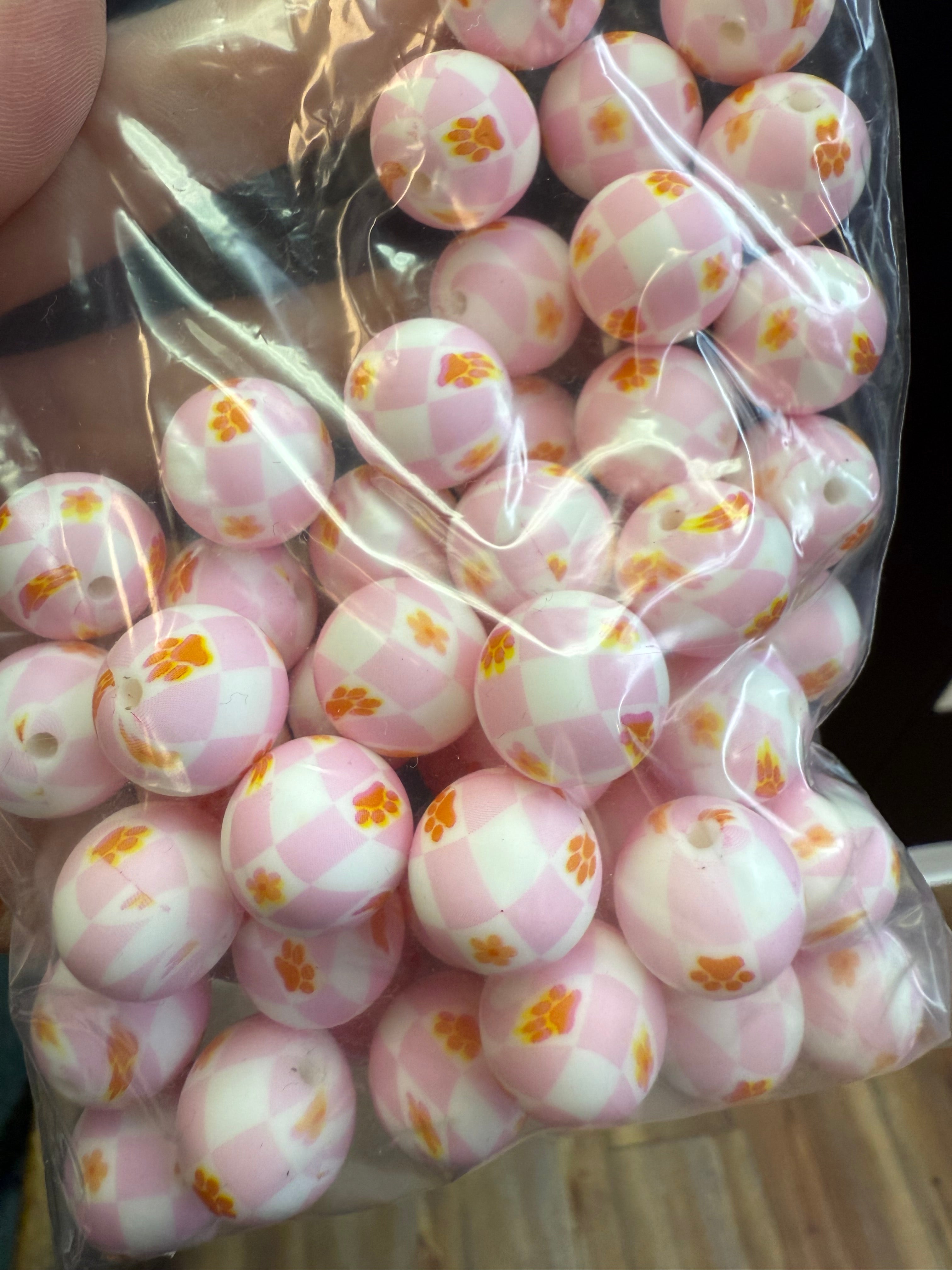 PACK OF 53 PINK PAWS