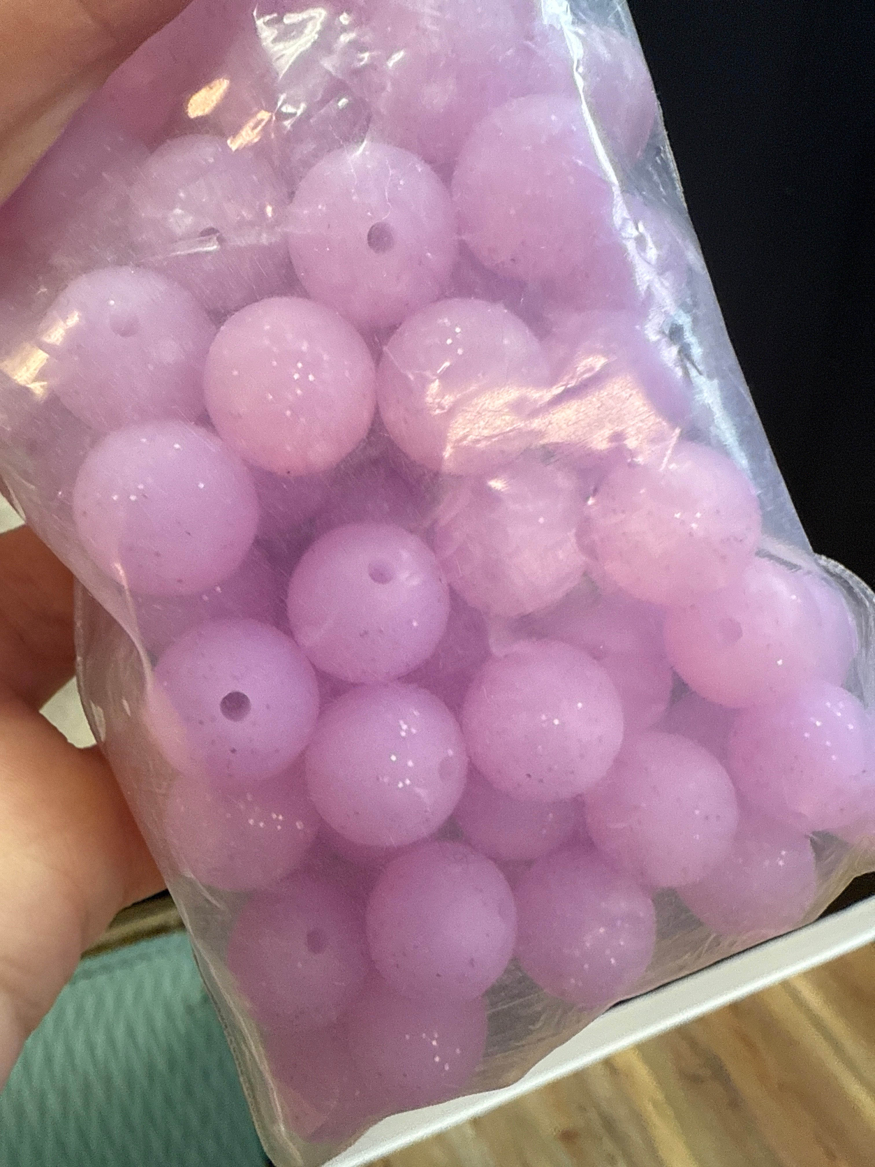 PACKS OF 15MM PURPLE GLITTER