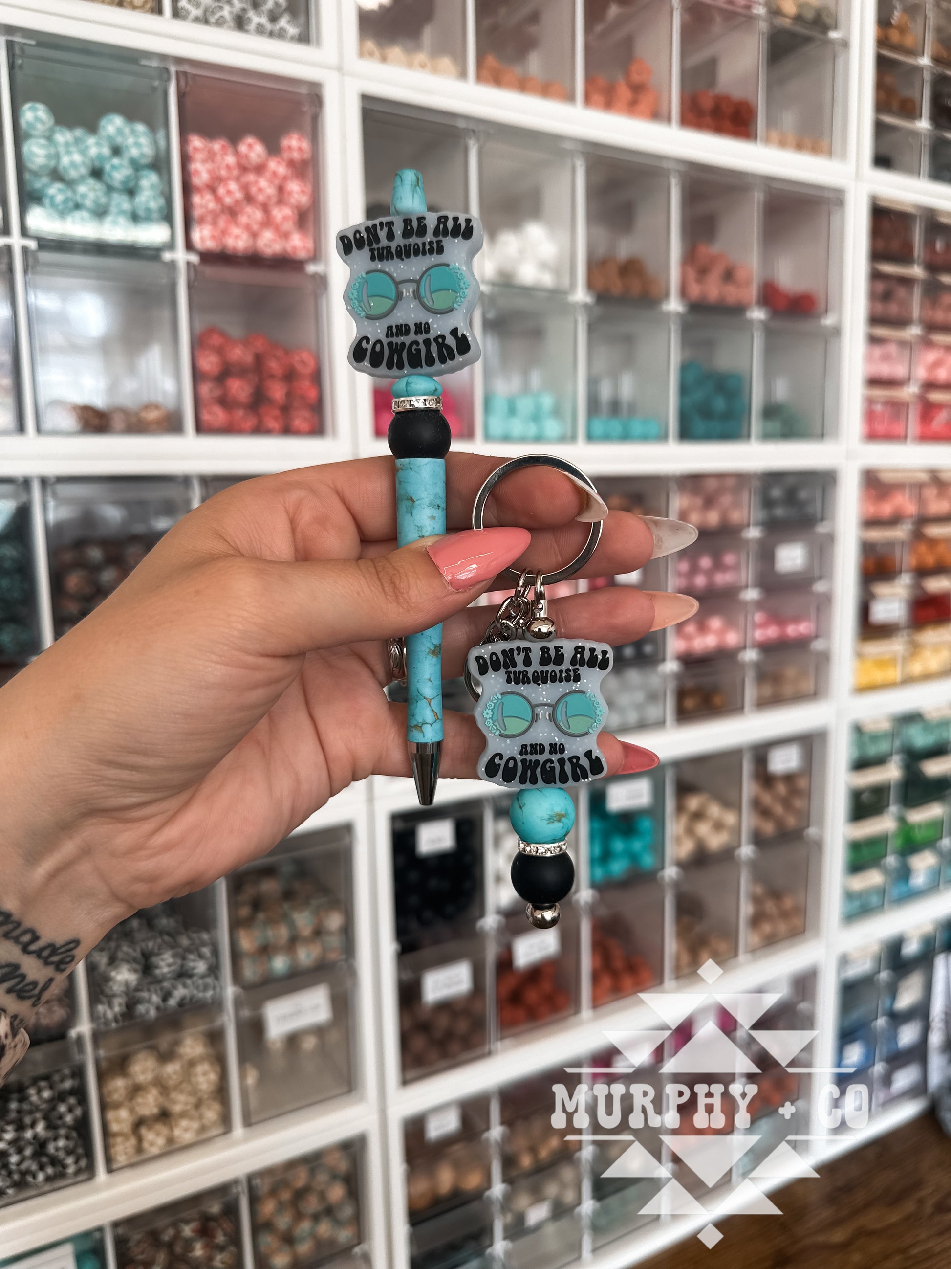 DONT BE ALL TURQUOISE PEN + MINI KEYCHAIN