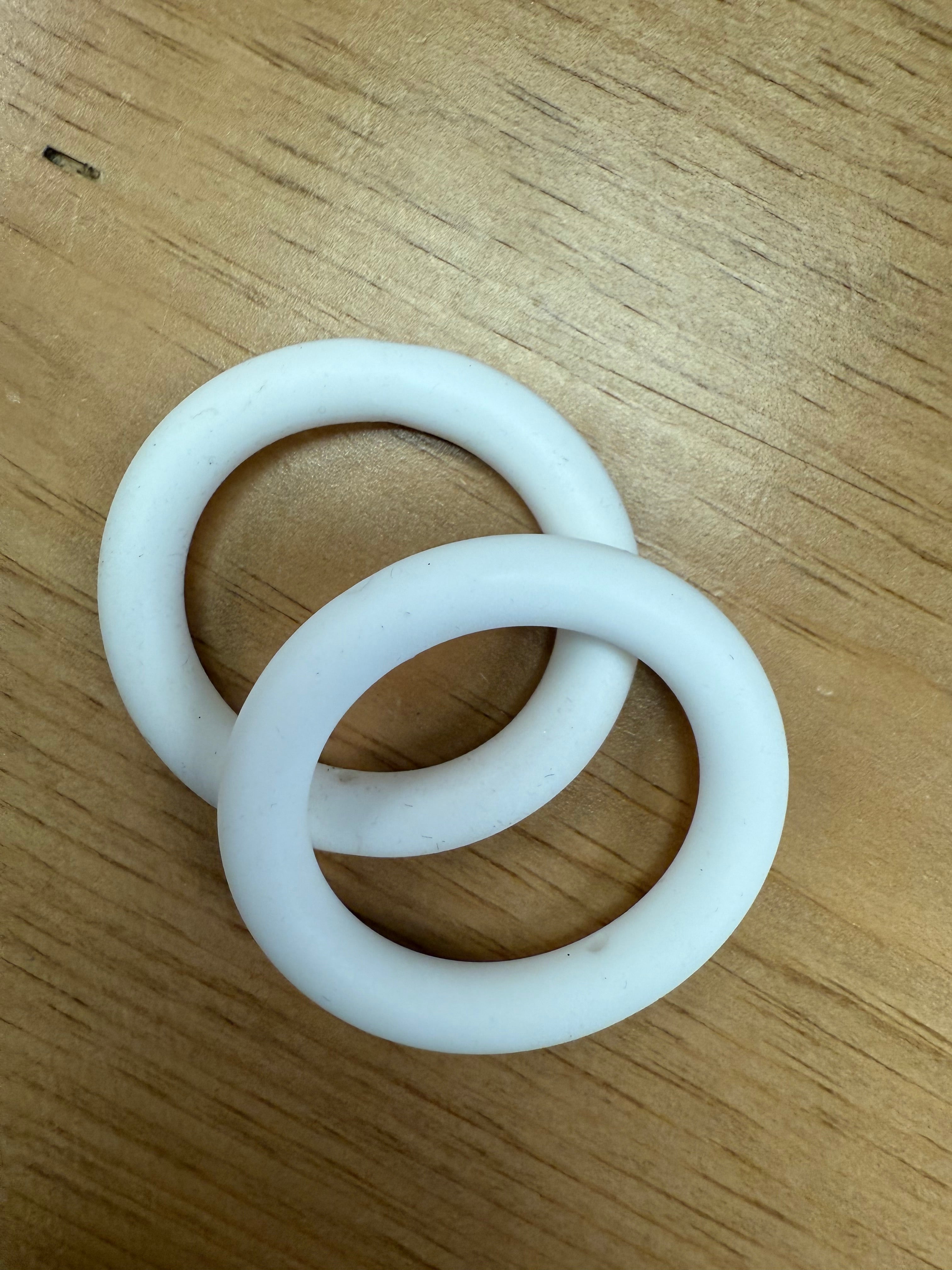 PACK OF 2 WHITE 65MM RINGS