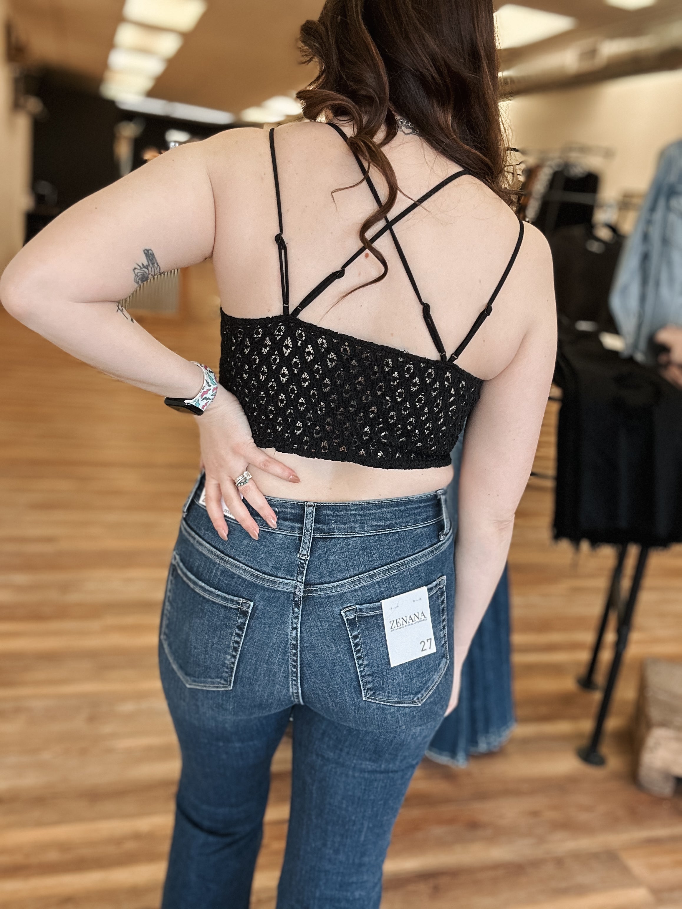 ADELAIDE LACE BRALETTE - BLACK