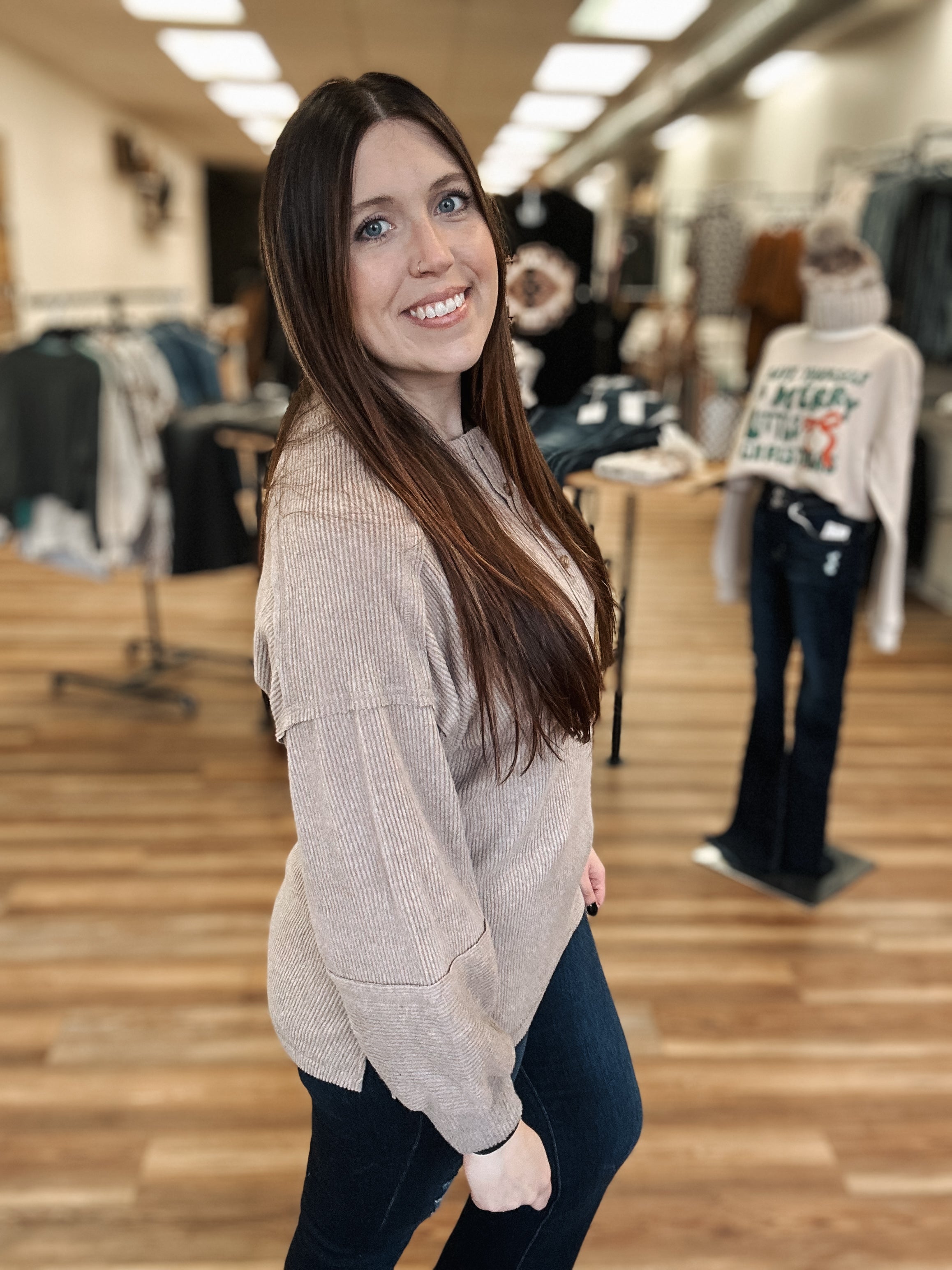 THE RANCHERO TOP - ASH MOCHA