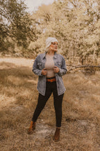 ROUGH AROUND THE EDGES DENIM SHACKET