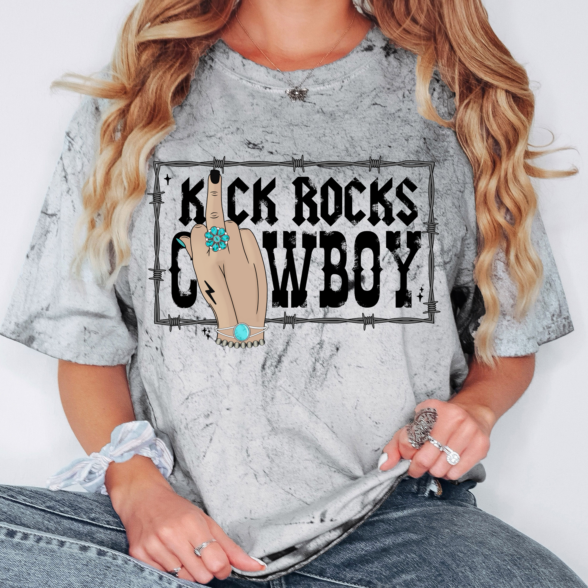 KICK ROCKS COWBOY SHIRT OR SWEATSHIRT