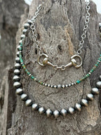 Snaffle Bit Silver Chain Necklace
