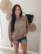 RETRO CACTUS CO PULLOVER - BROWN