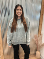 OVERSIZED FLEECE PULLOVER - ASH JADE