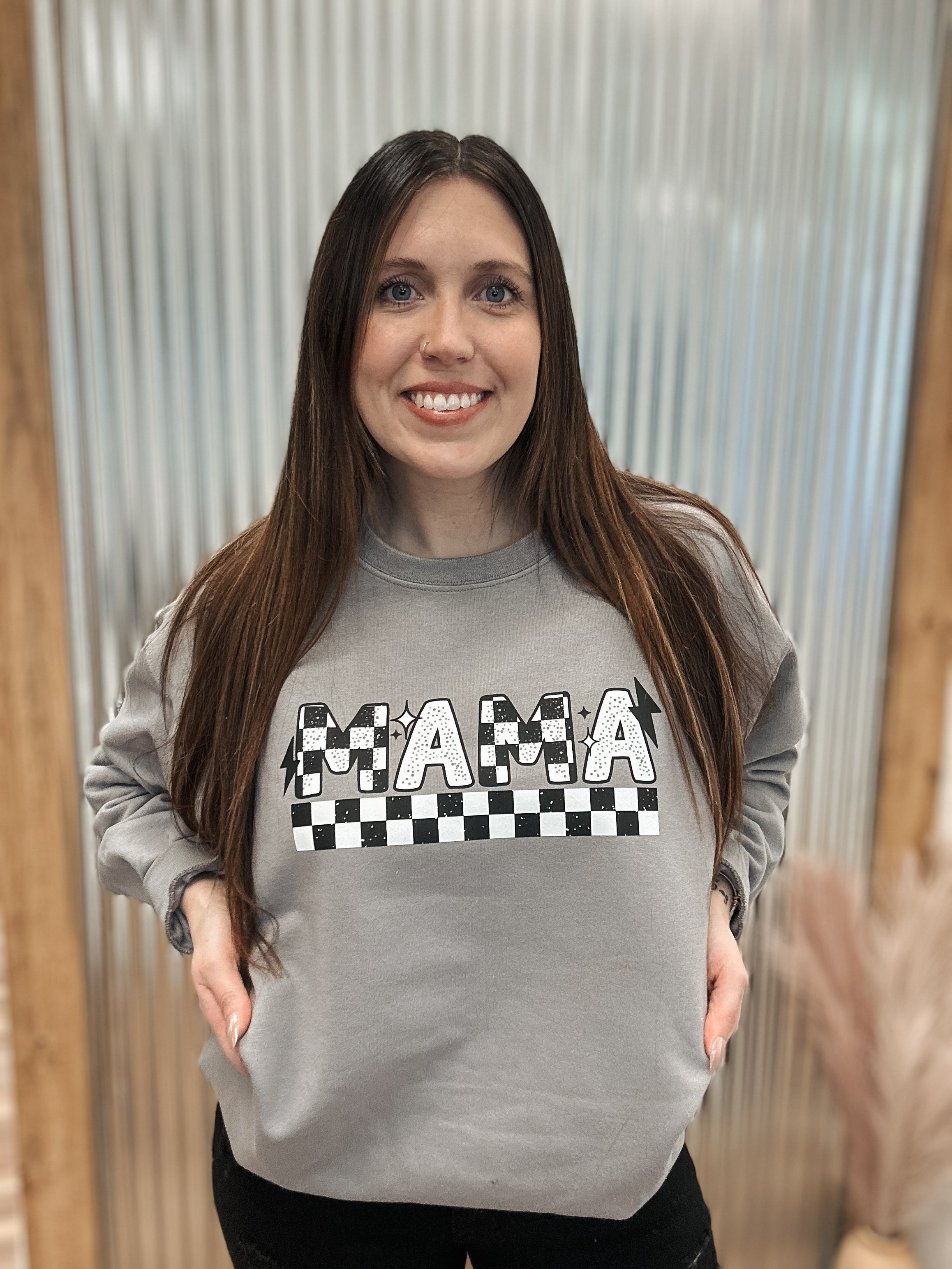 CHECKED OUT MAMA CREWNECK