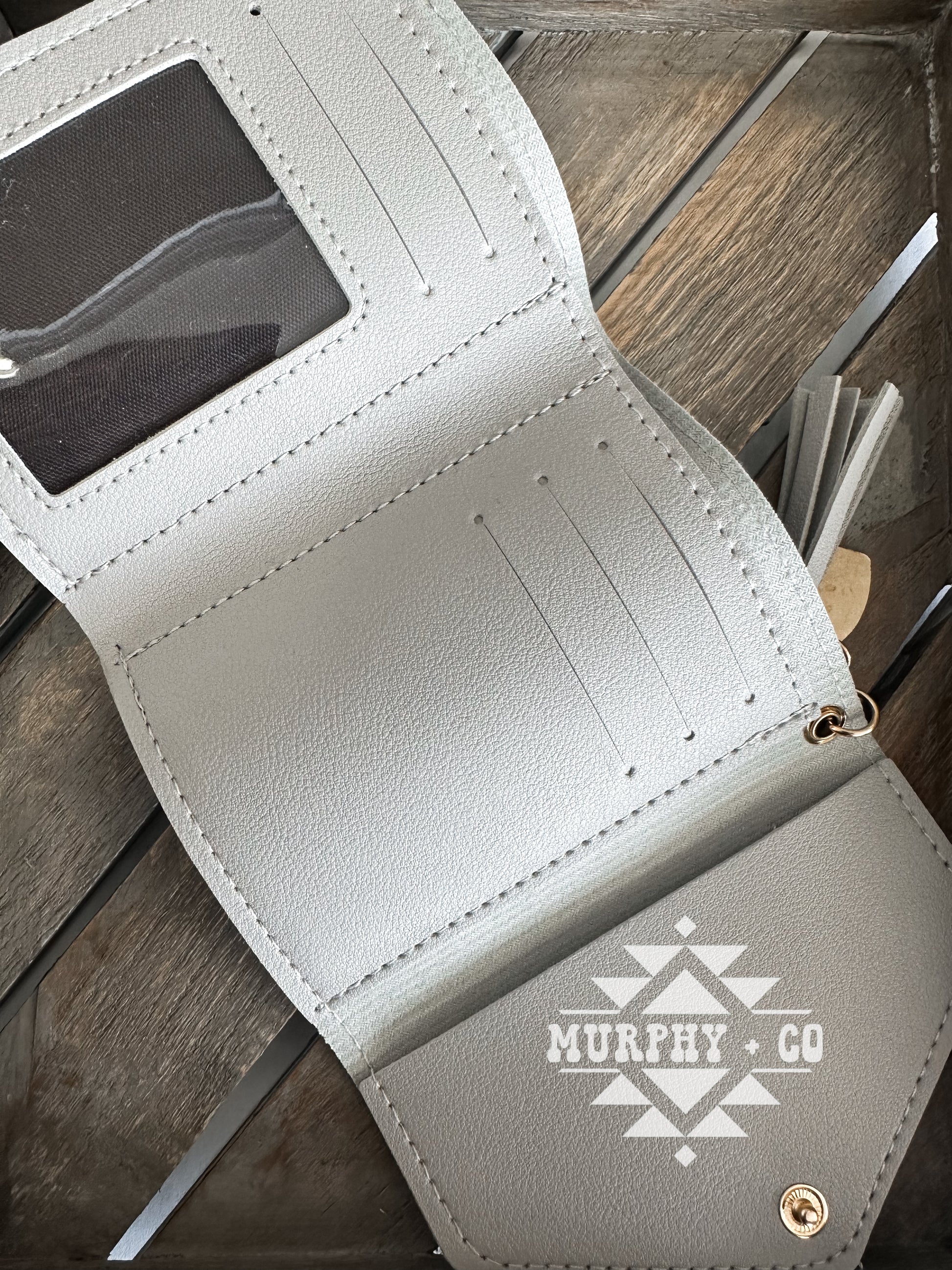 LIGHT GRAY BIFOLD WALLET