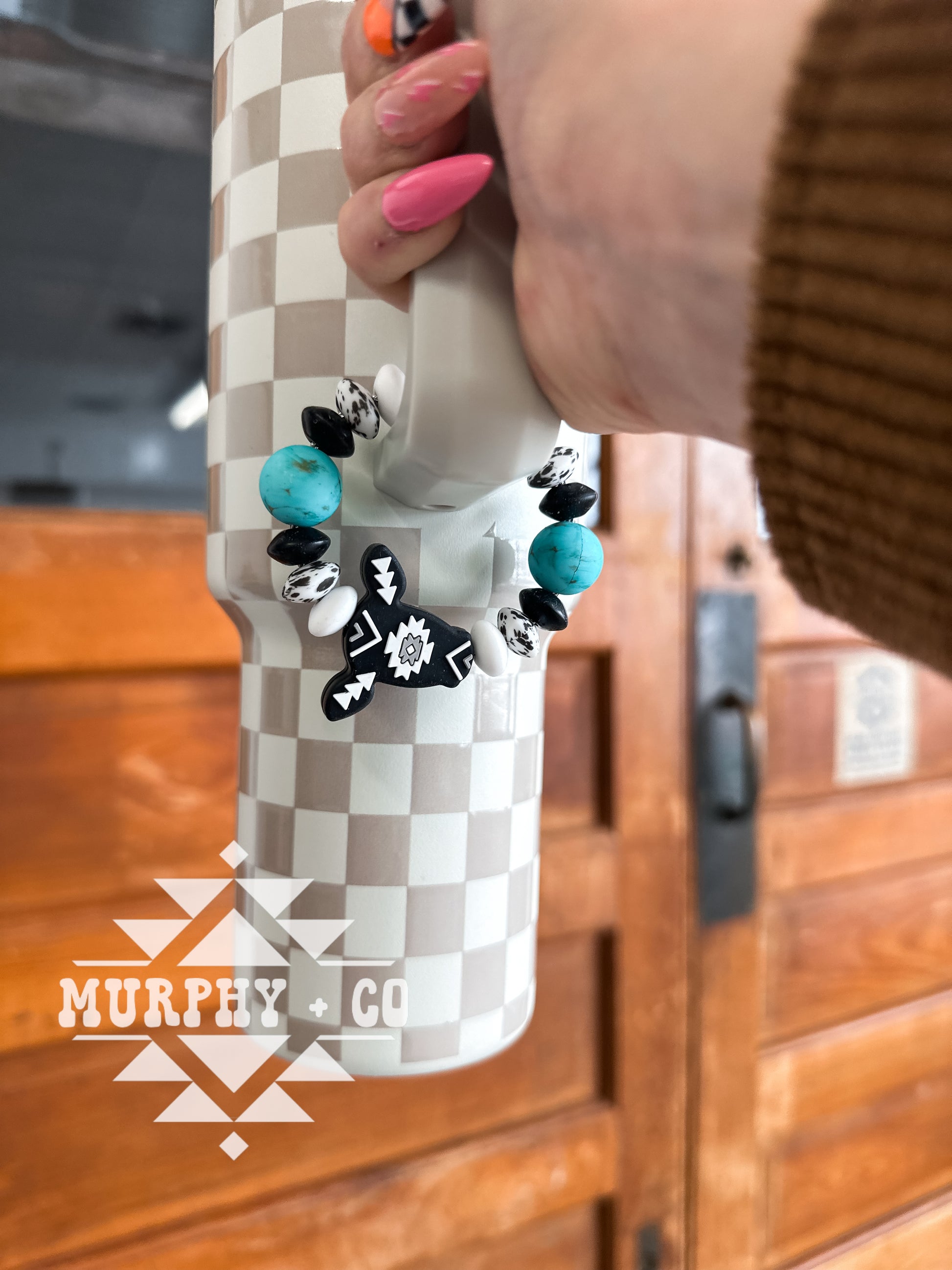 TURQUOISE BANDIT CUP CHARM