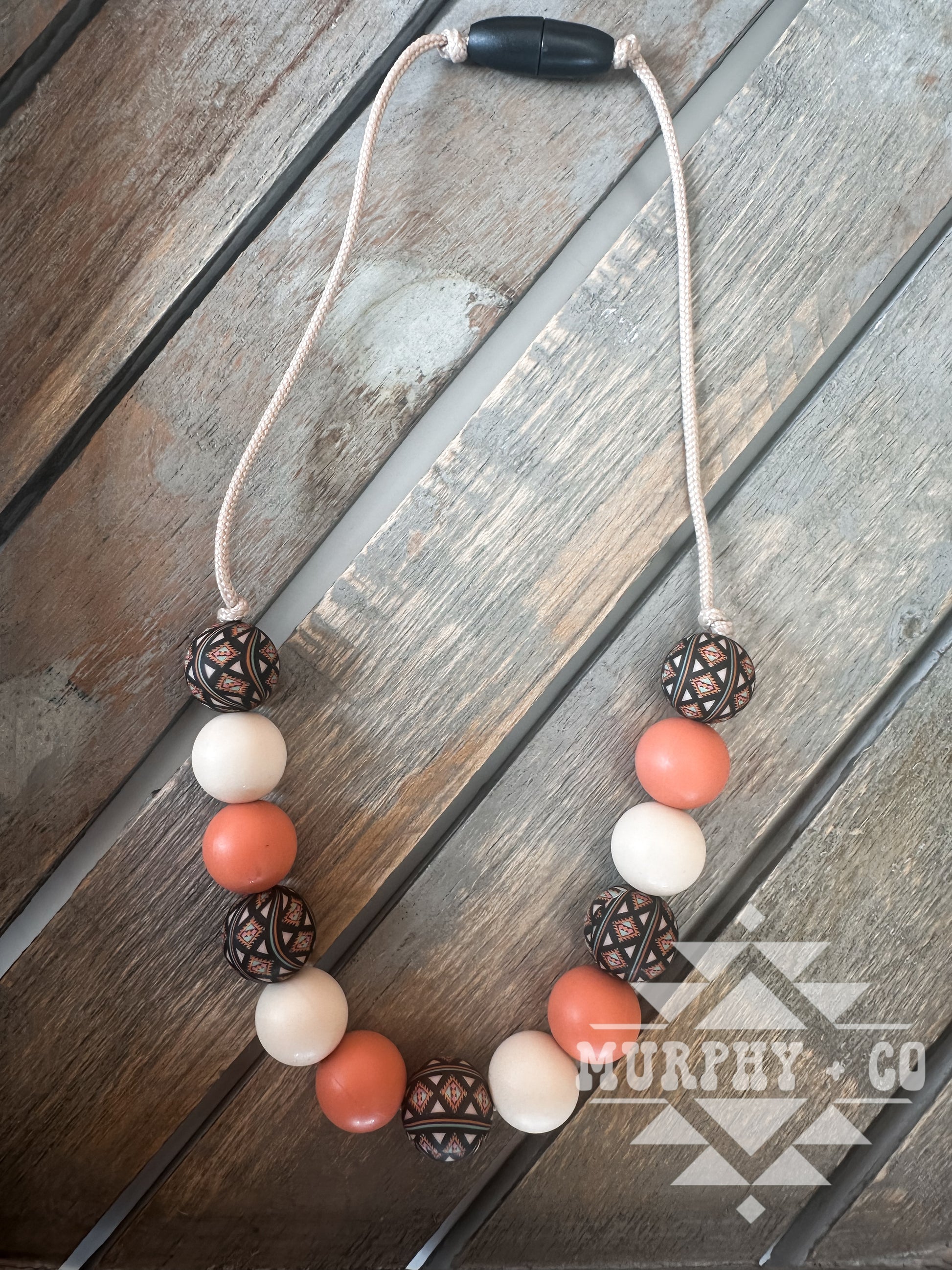 BLACK AZTEC NECKLACE