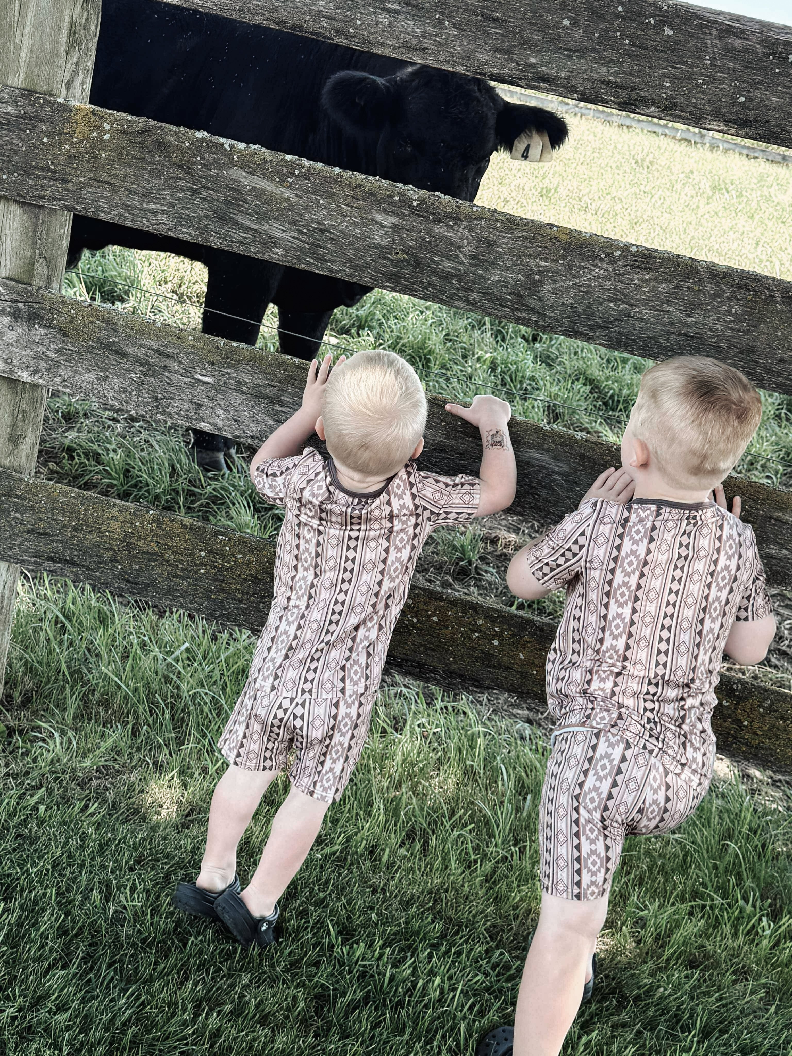 EXCLUSIVE DUSTY AZTEC BAMBOO TWO PIECE SHORT SET