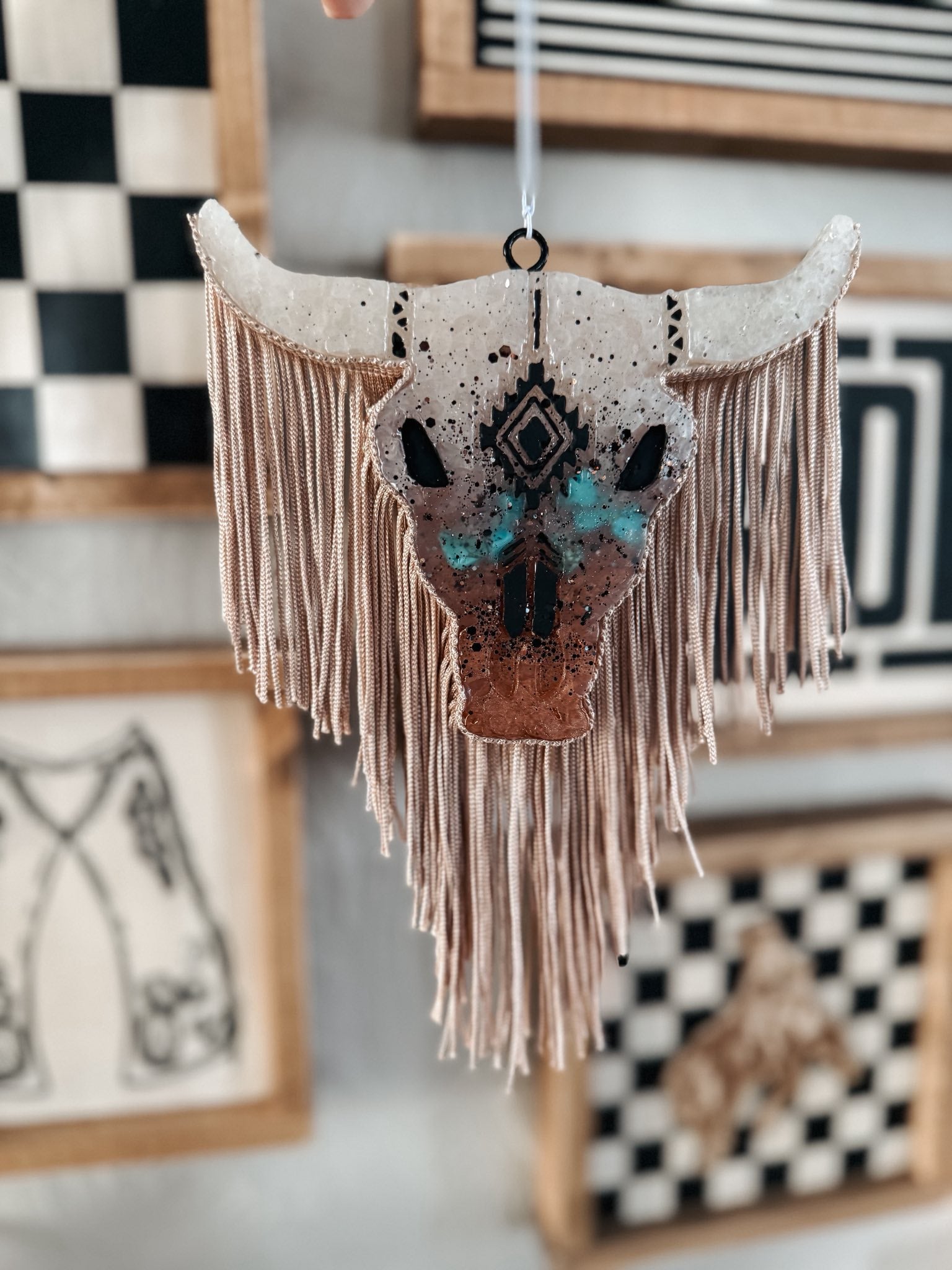 TURQUOISE + RUST BULL SKULL FRESHIE