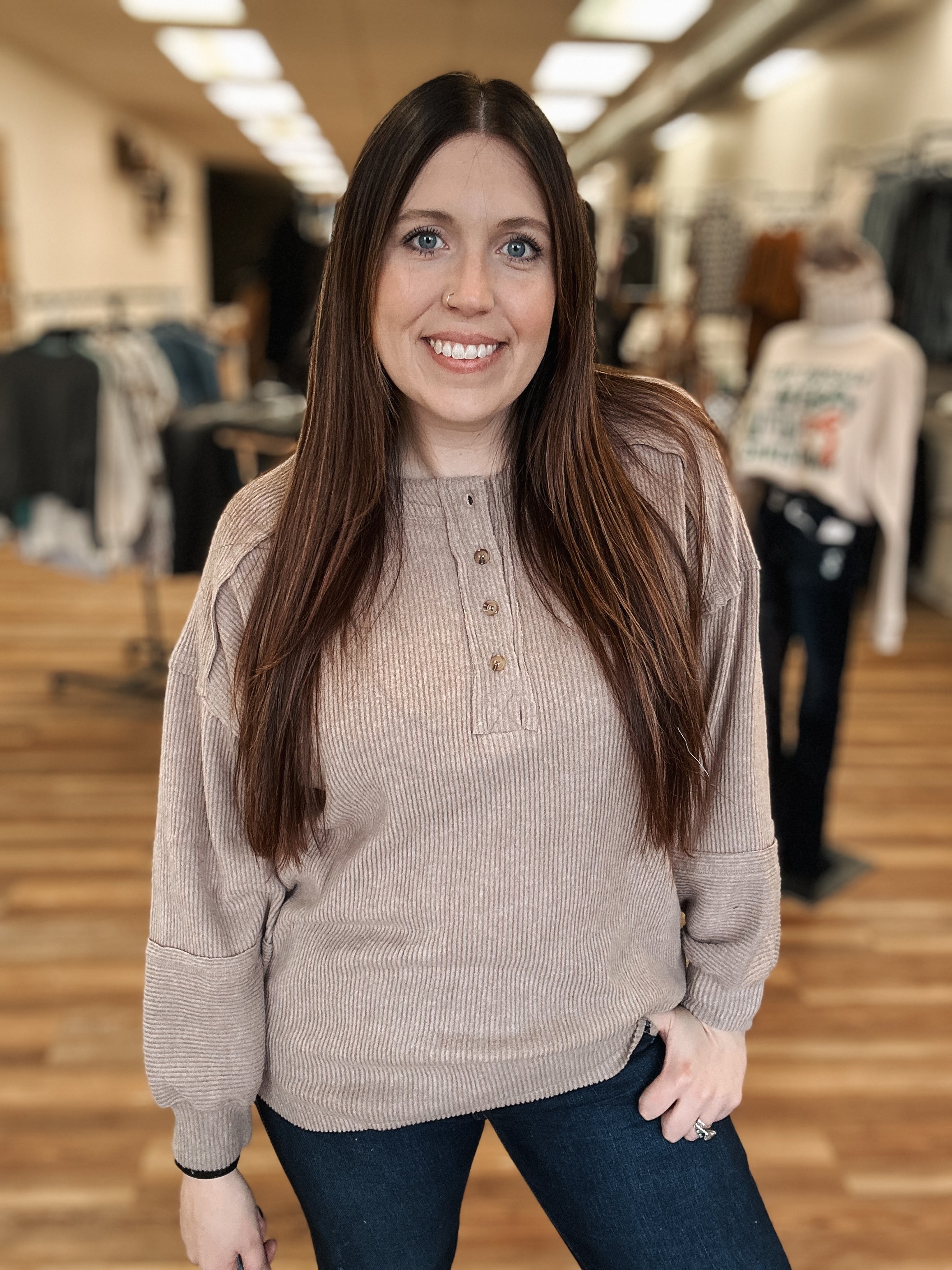 THE RANCHERO TOP - ASH MOCHA