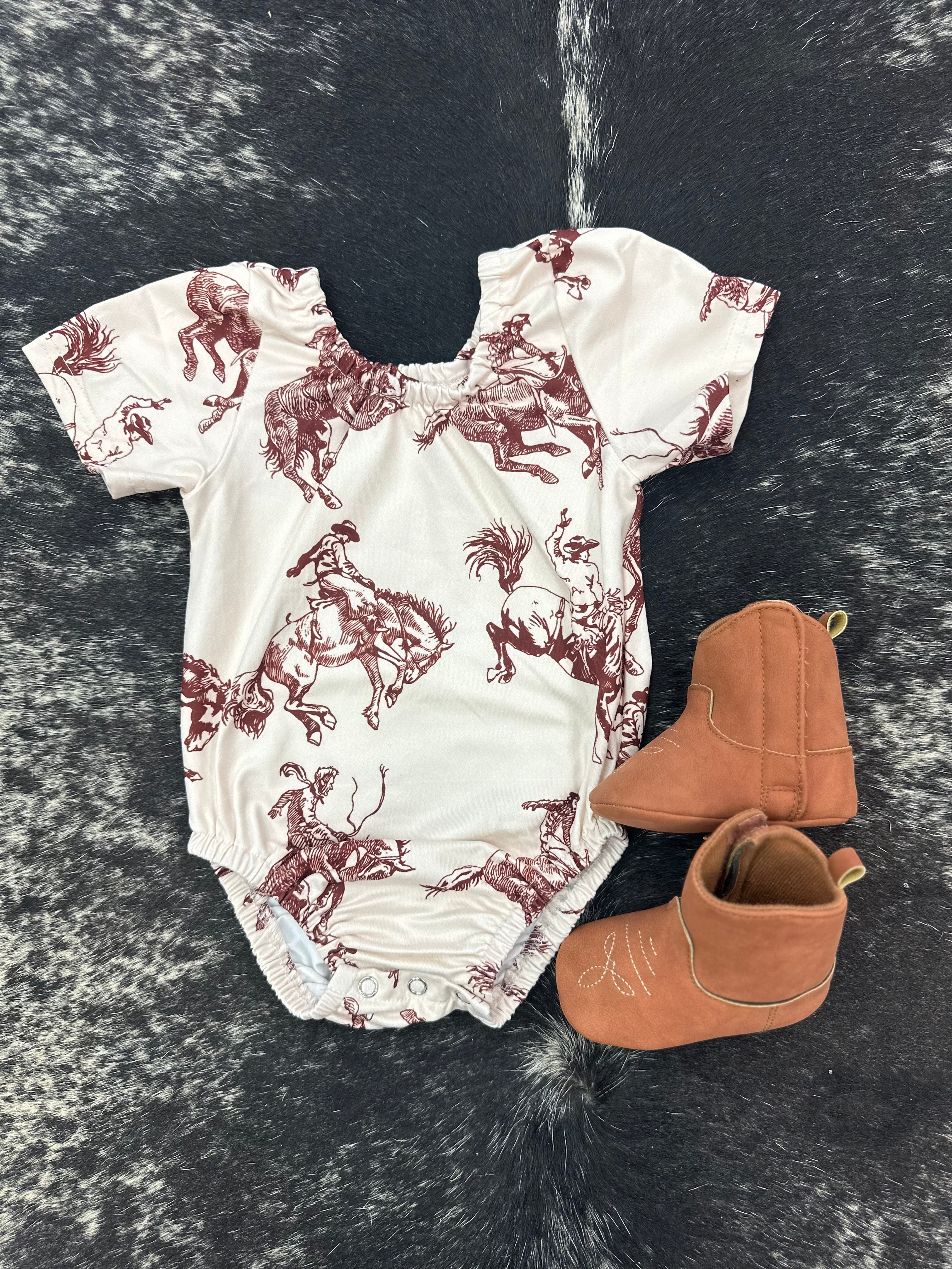 BUCKING BRONC ONESIE