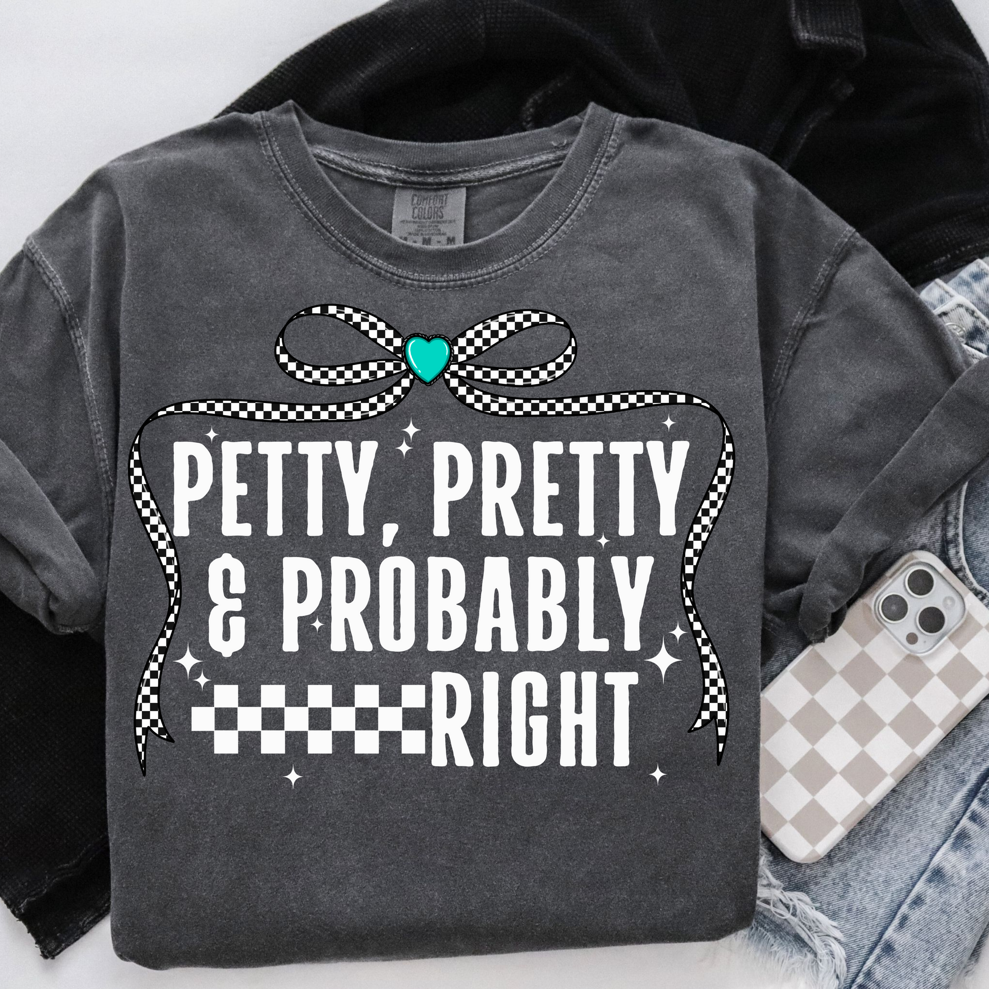 PETTY + PRETTY GRAPHIC SHIRT OR SWEATSHIRT