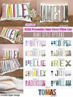 PERSONALIZED FLEECE PILLOW CASE - PREORDER * ARRIVES EARLY/MID SEPT