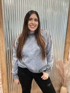 OVERSIZED ACID WASH FLEECE PULLOVER - MARLIN