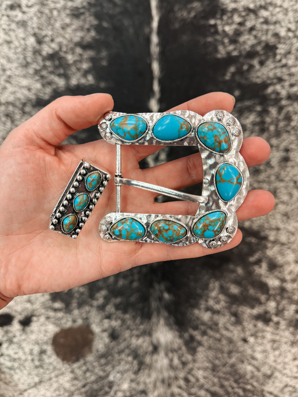 TURQUOISE BELT BUCKLE