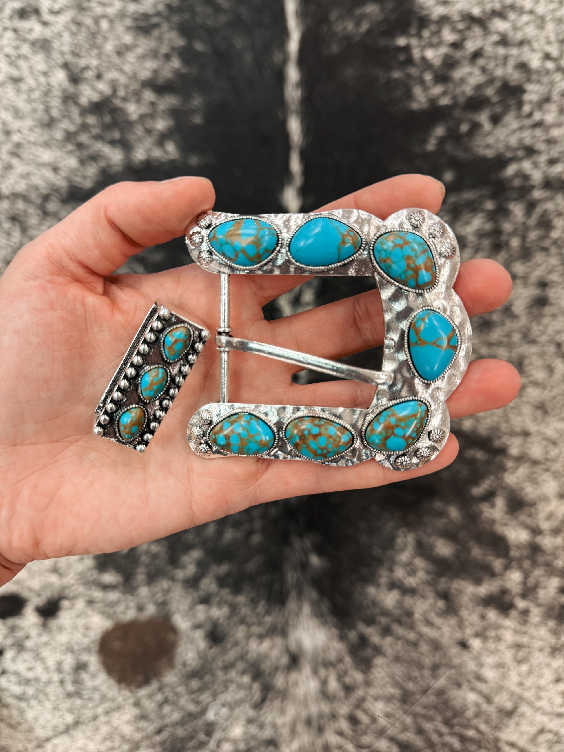 TURQUOISE BELT BUCKLE