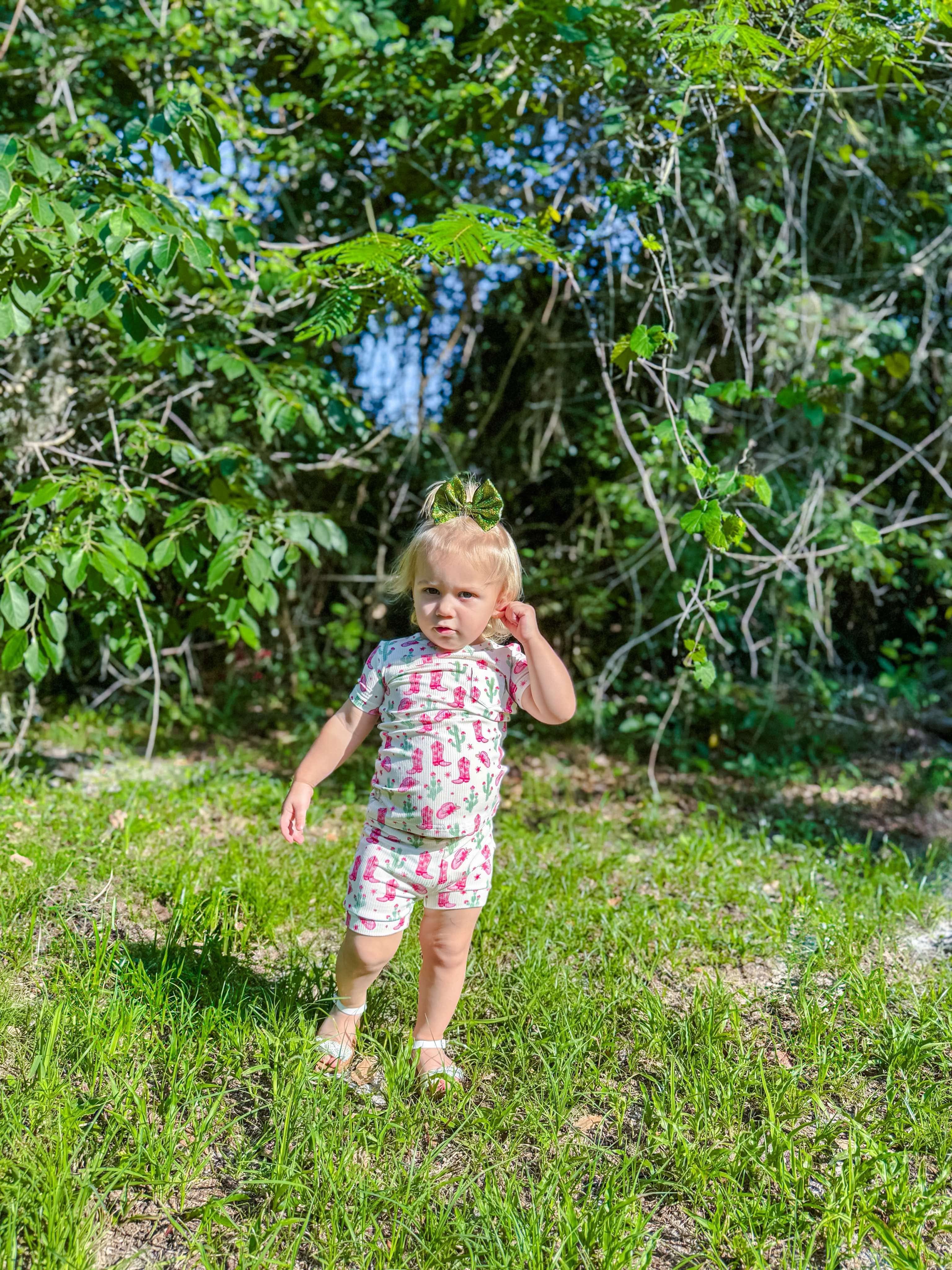 Coastal Cowgirl Ribbed Bamboo Short Set