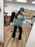 OVERSIZED FLEECE PULLOVER - ASH JADE
