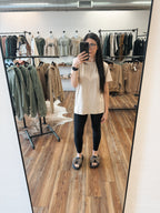 OVERSIZED MINERAL WASH TEE - SAND BEIGE