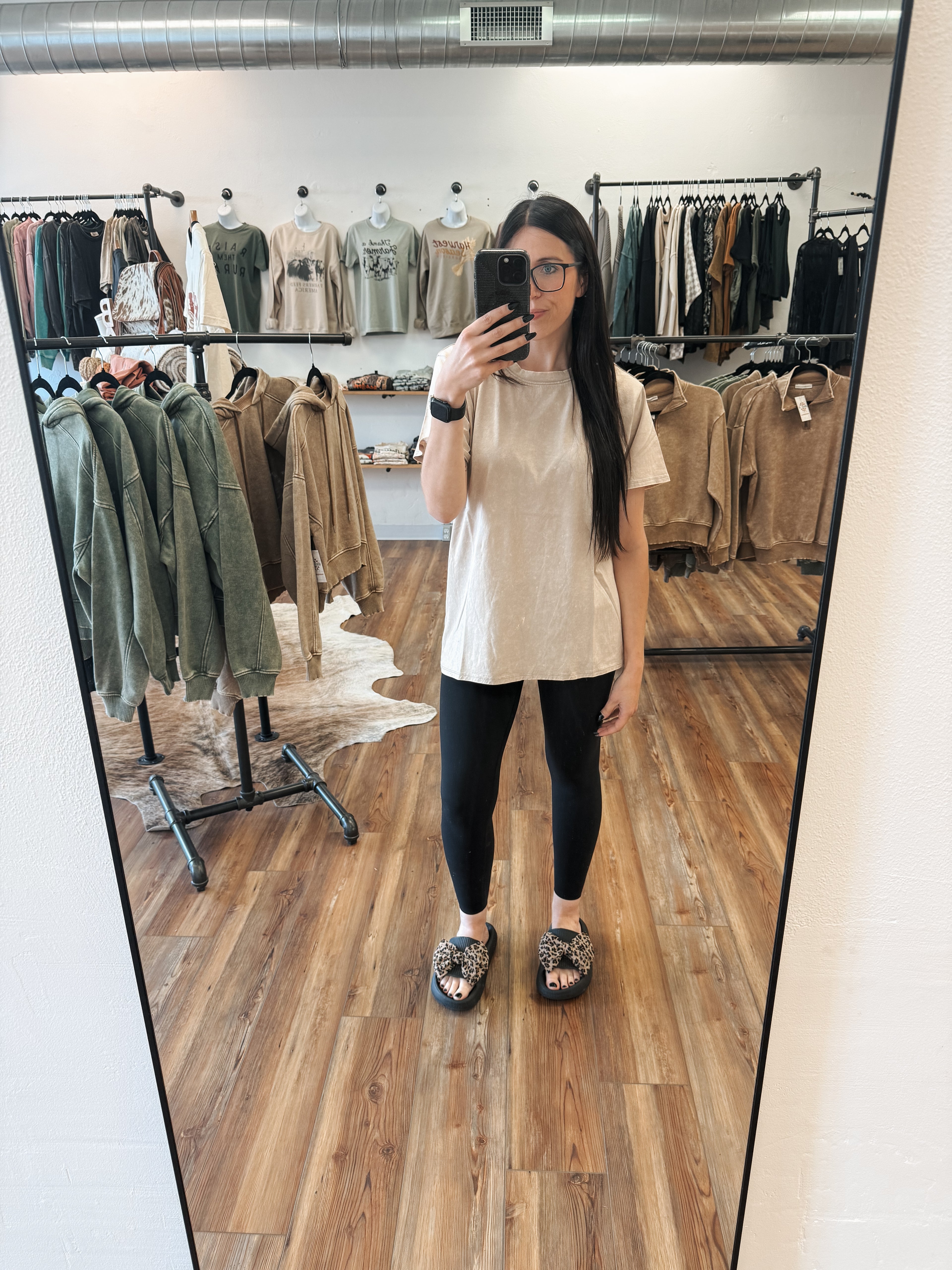 OVERSIZED MINERAL WASH TEE - SAND BEIGE