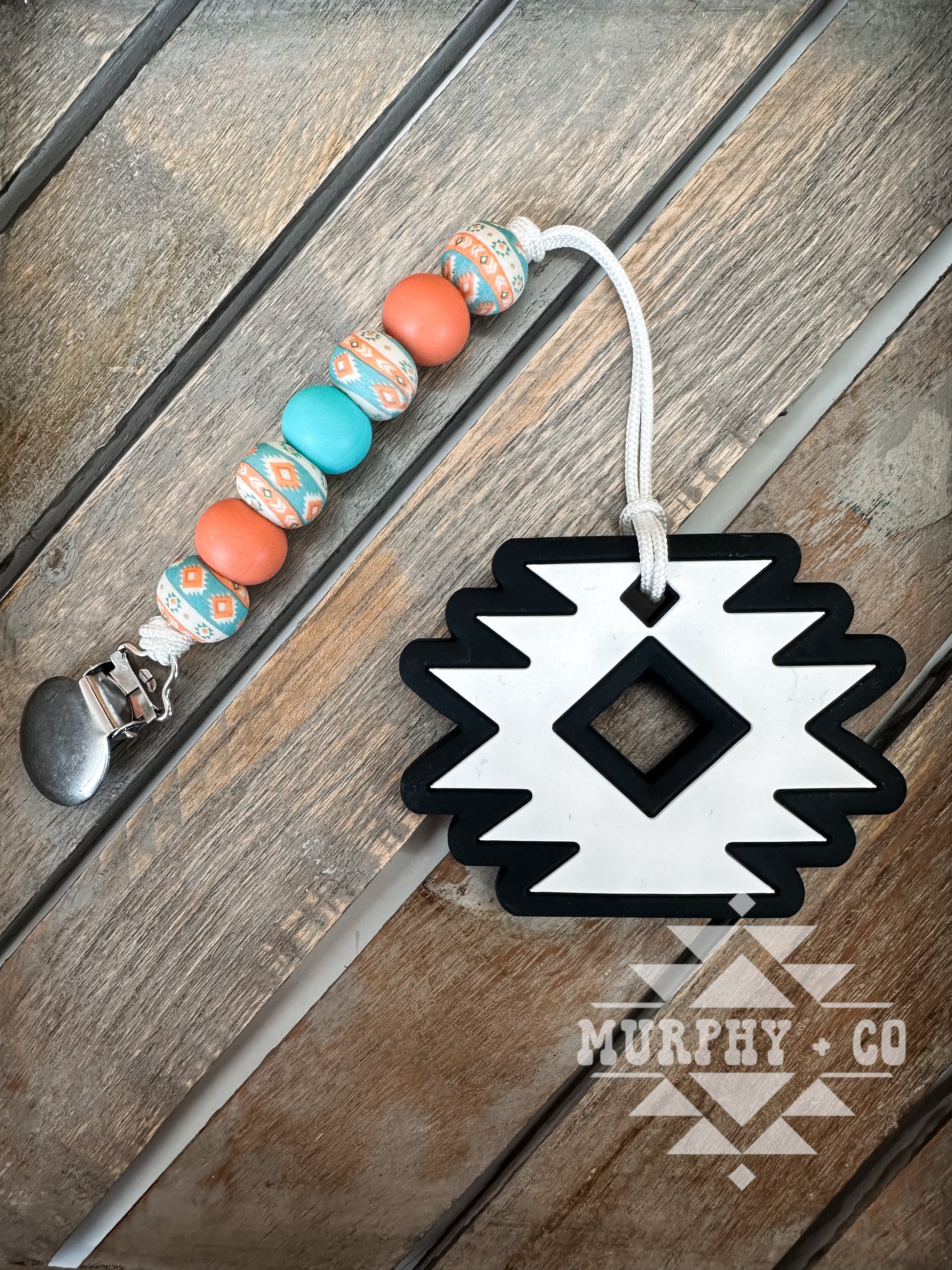 BLACK AZTEC TEETHER SET