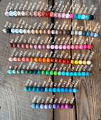 STACKED CHECKER PACIFIER CLIPS [PICK YOUR SOLID COLORS]