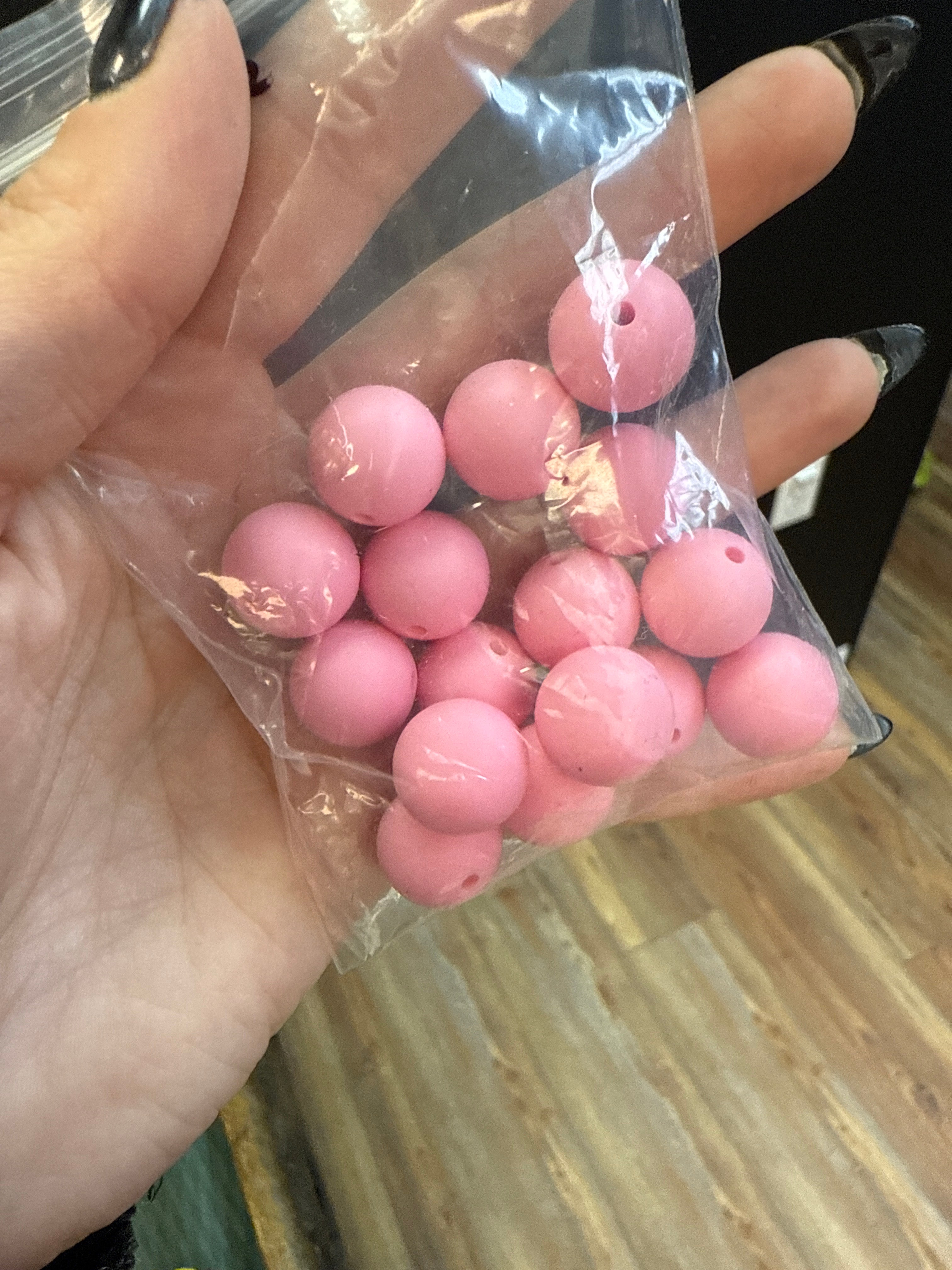 PACK OF 16 15MM ROSE PINK