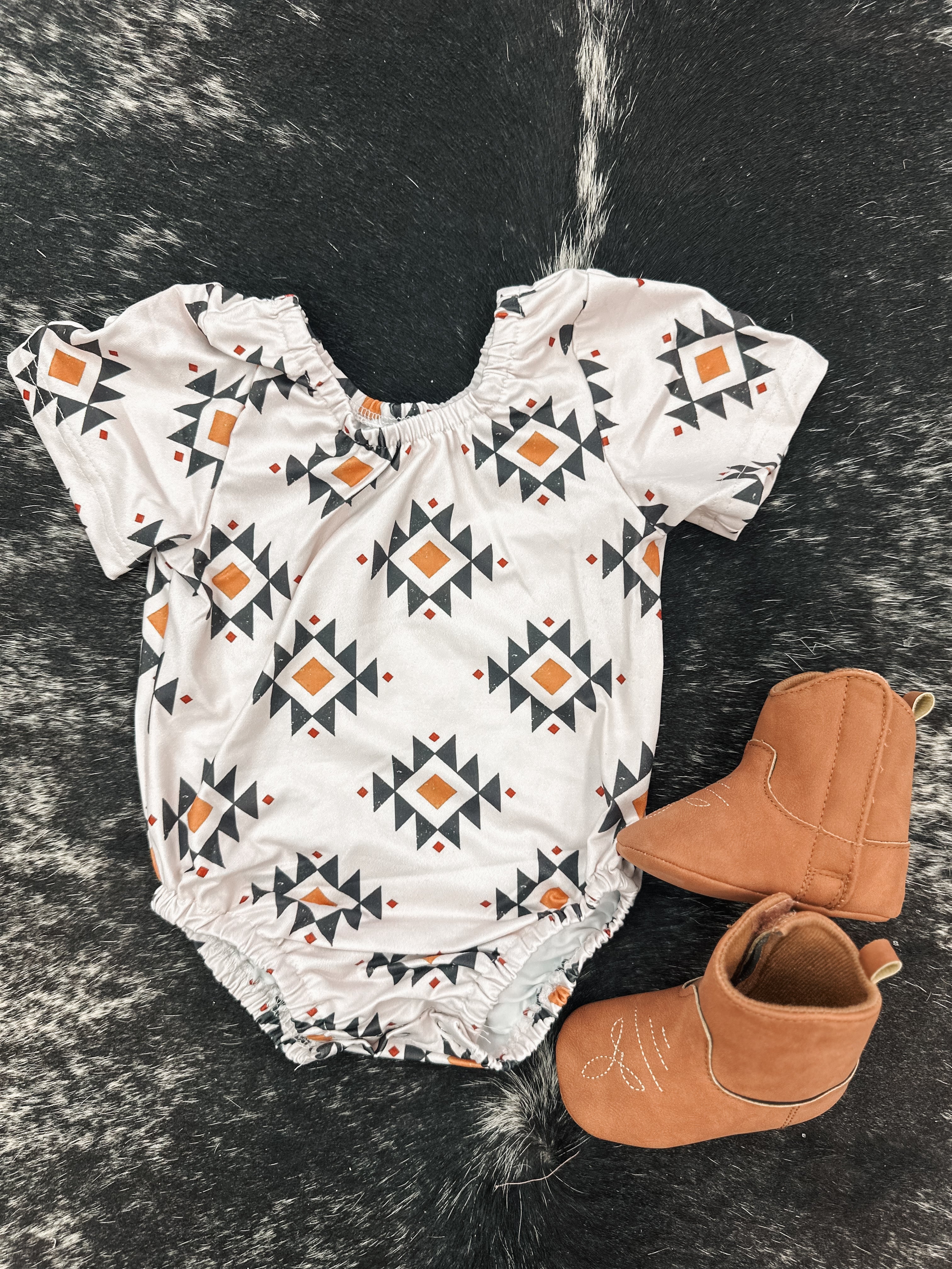 TAN AZTEC ONESIE