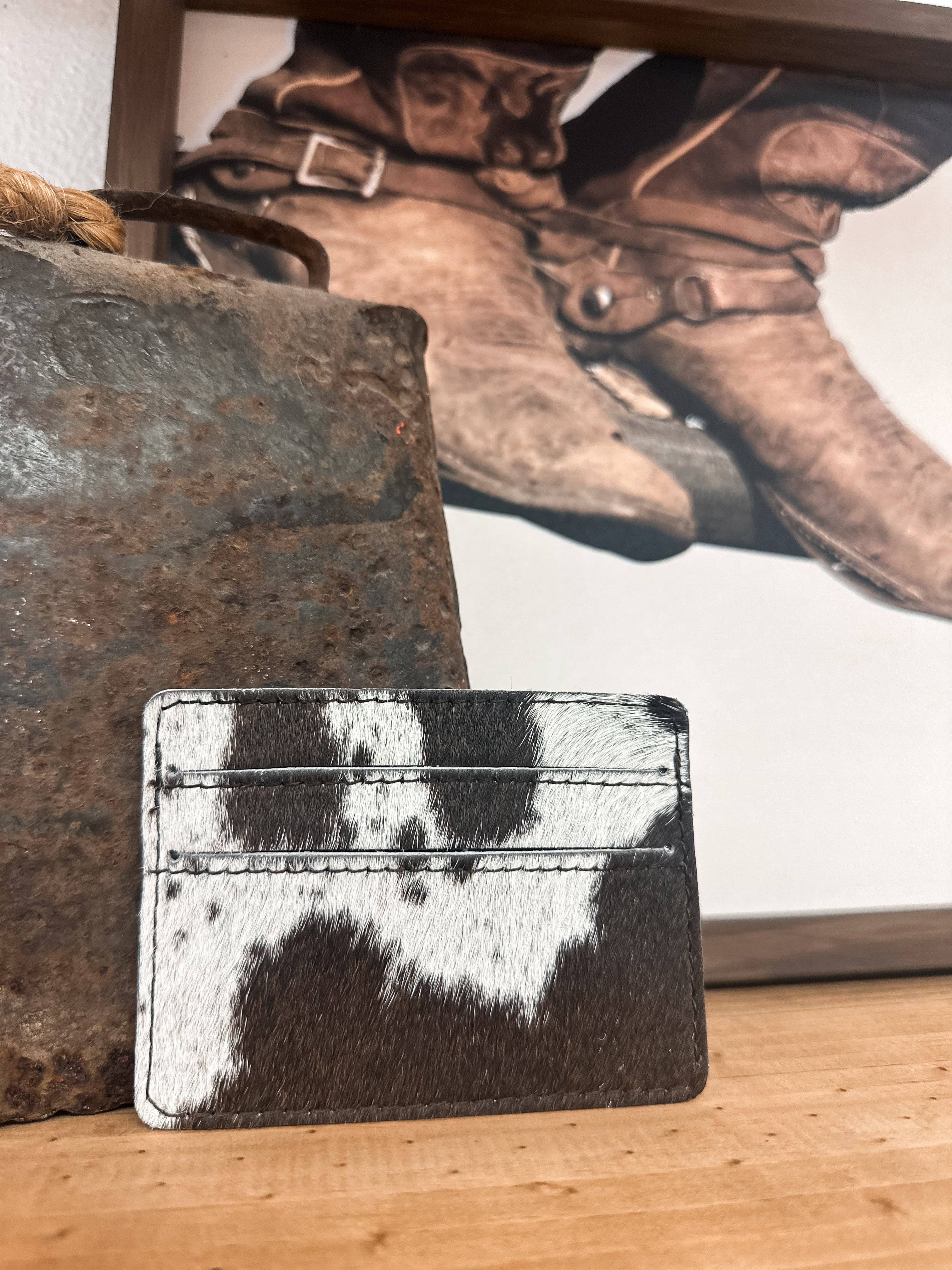 COWHIDE CREDIT CARD WALLET
