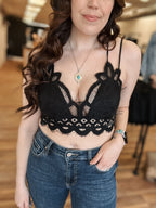 ADELAIDE LACE BRALETTE - BLACK