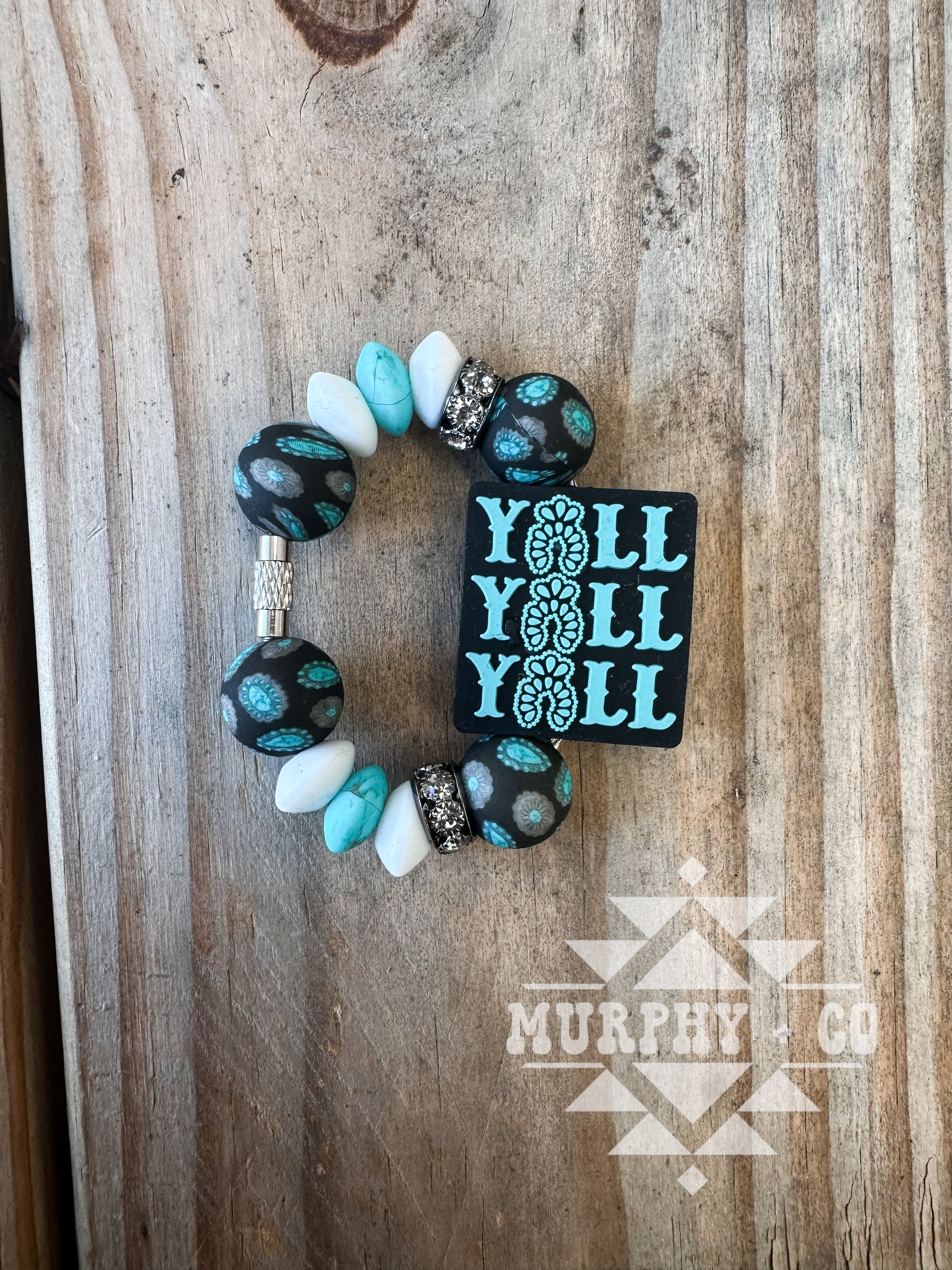 TURQUOISE Y’ALL CUP CHARM