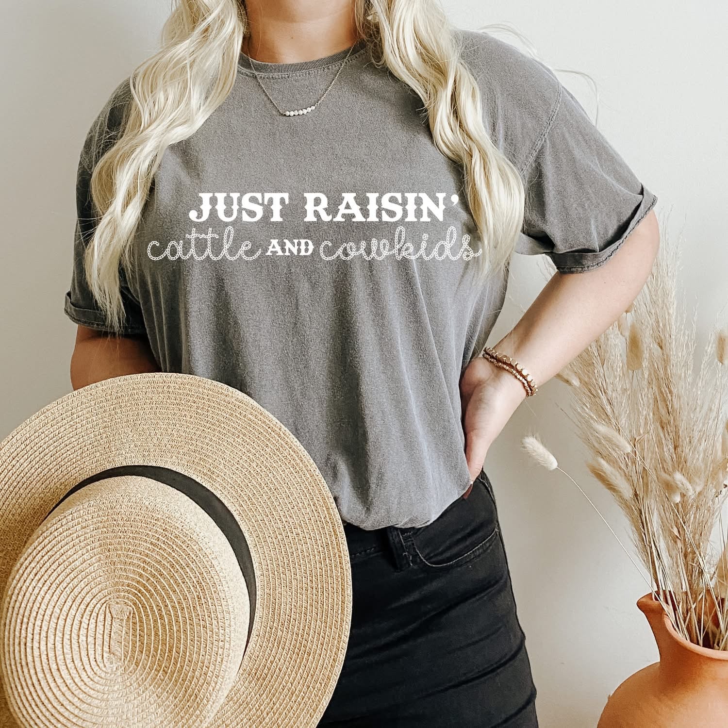 JUST RAISIN CATTLE + COWKIDS SHIRT OR SWEATSHIRT