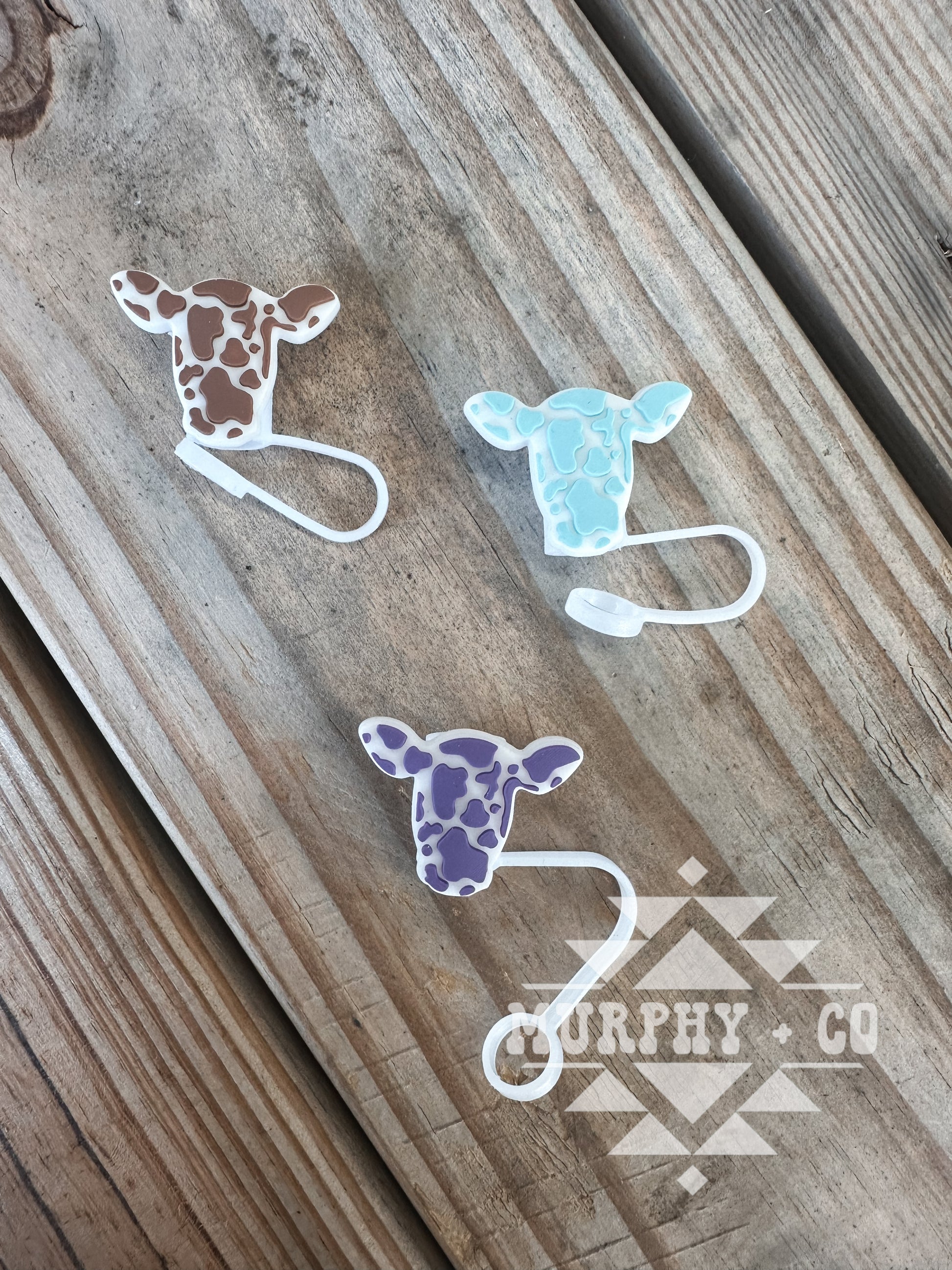 COW STRAW TOPPERS