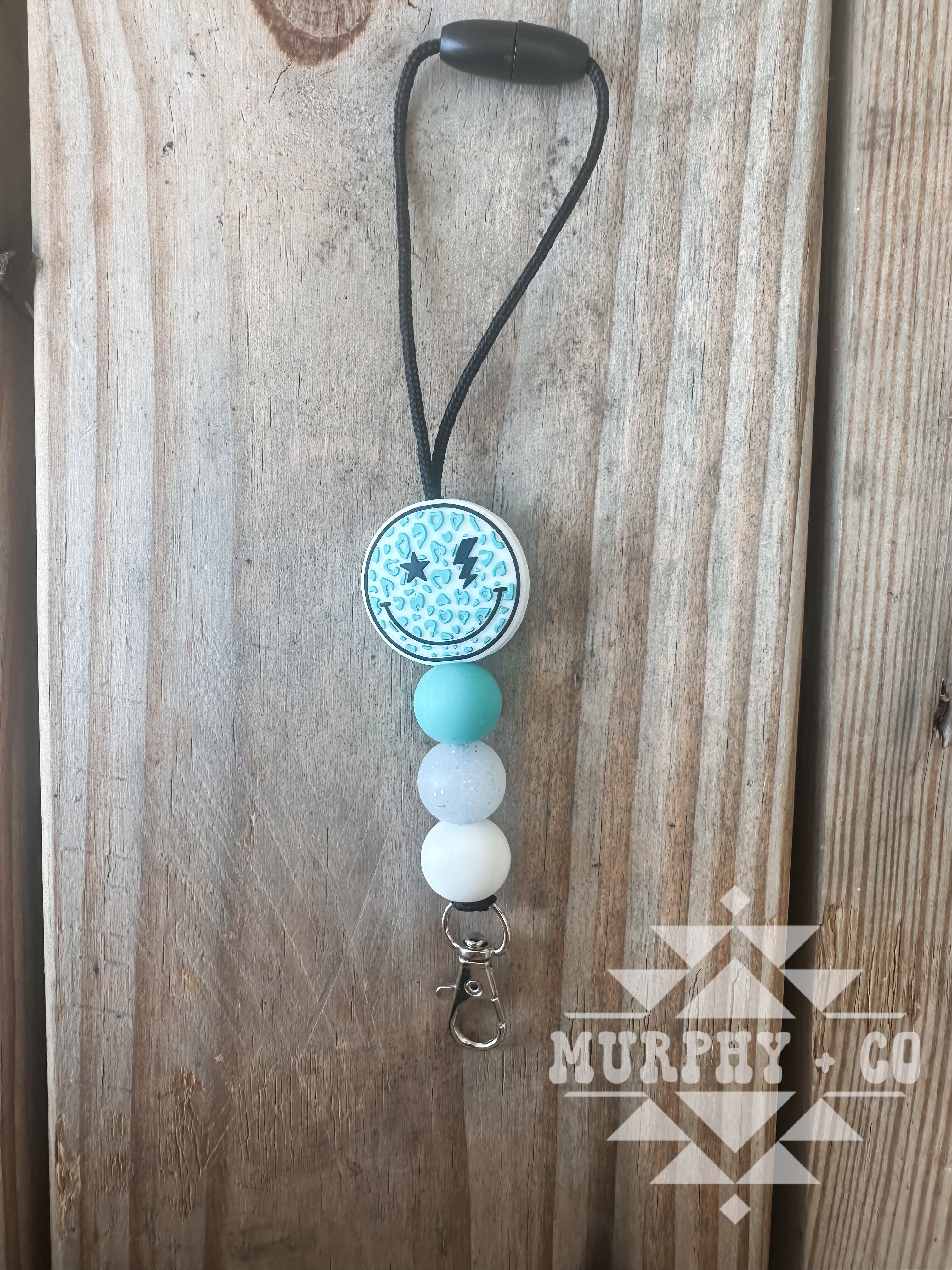TURQUOISE SMILEY FRESHIE HANGER