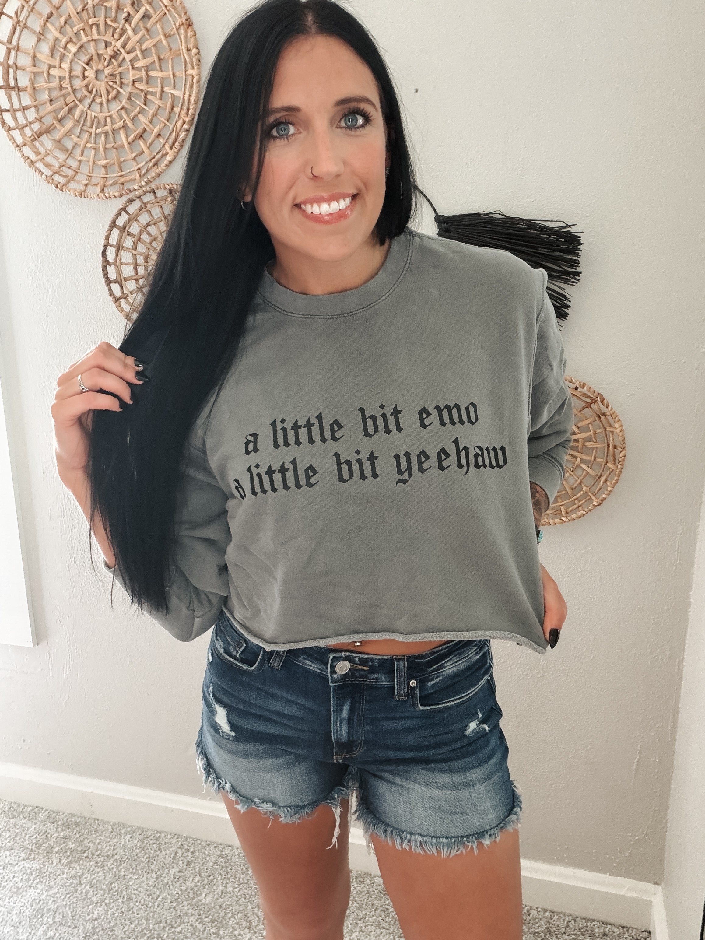 LITTLE EMO, LITTLE YEEHAW SHIRT OR SWEATSHIRT