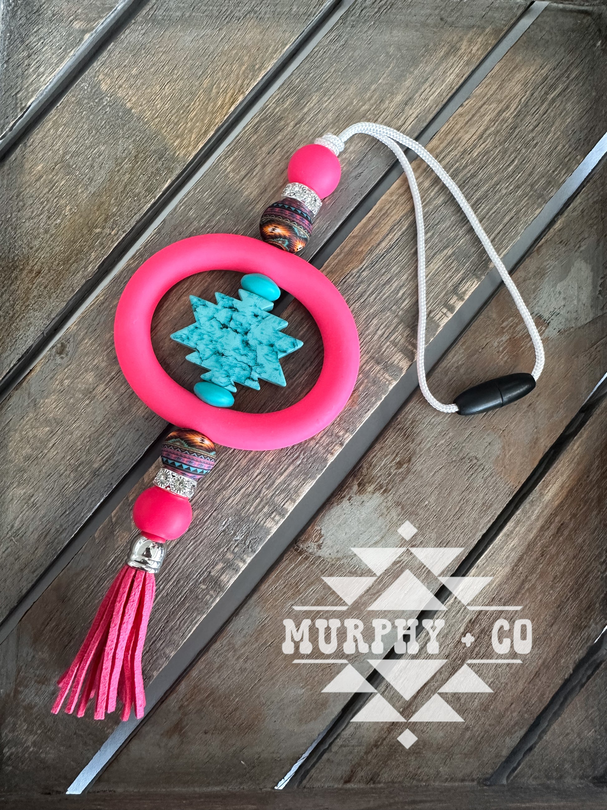 PINK AZTEC CAR CHARM