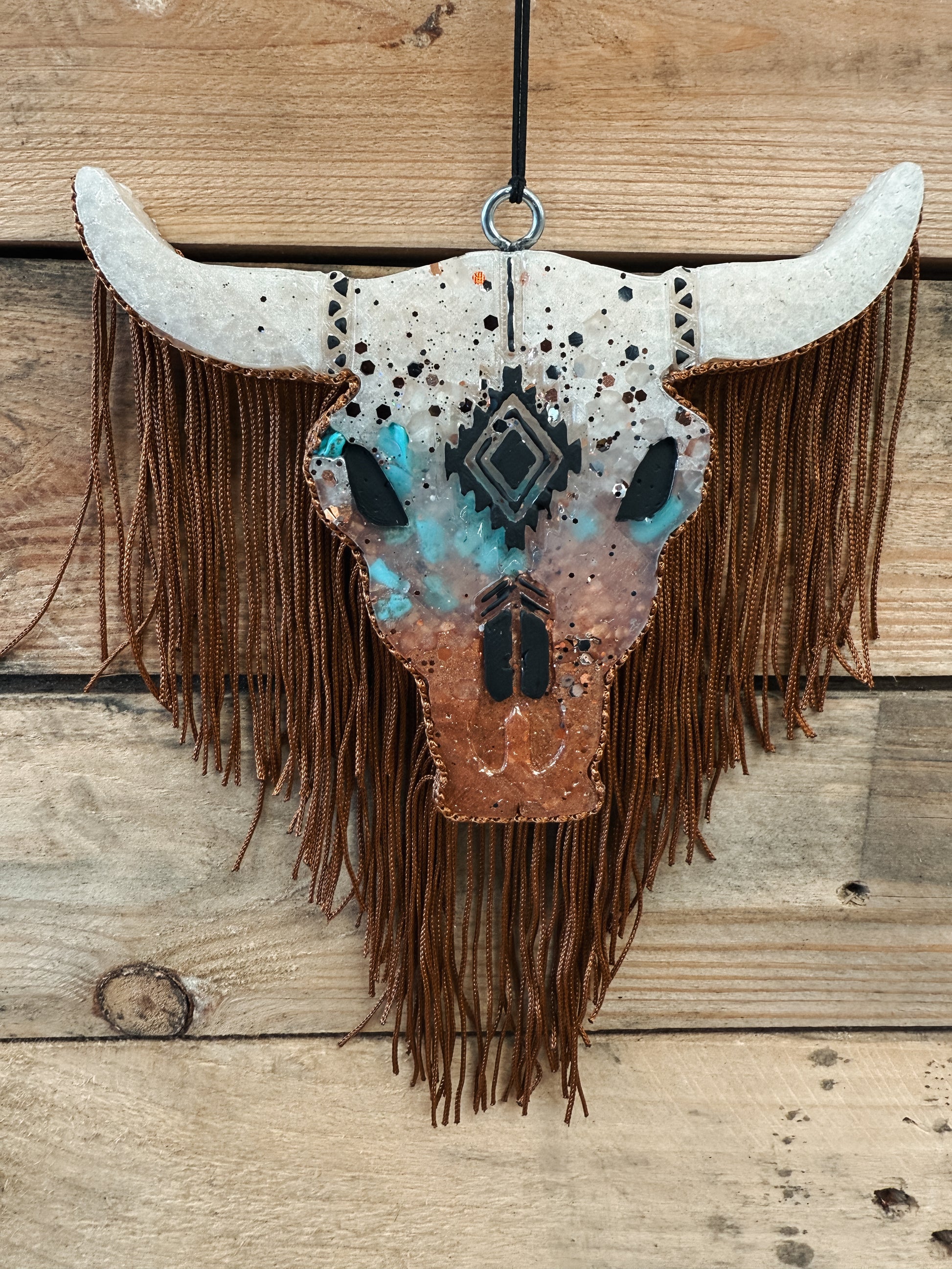 TURQUOISE + RUST BULL SKULL FRESHIE