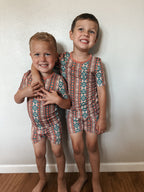 EXCLUSIVE WESTERN DREAM AZTEC BAMBOO TWO PIECE SHORT SET