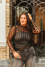 LARIAT LACE TOP - BLACK