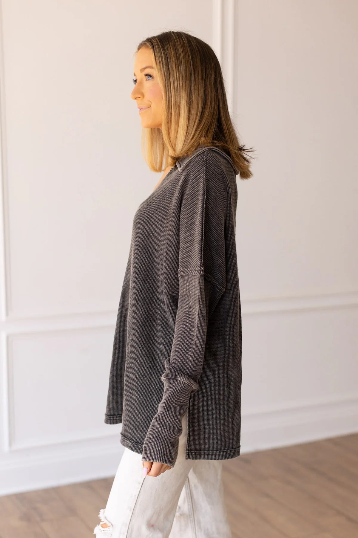 THE WYOMING WAFFLE KNIT TOP