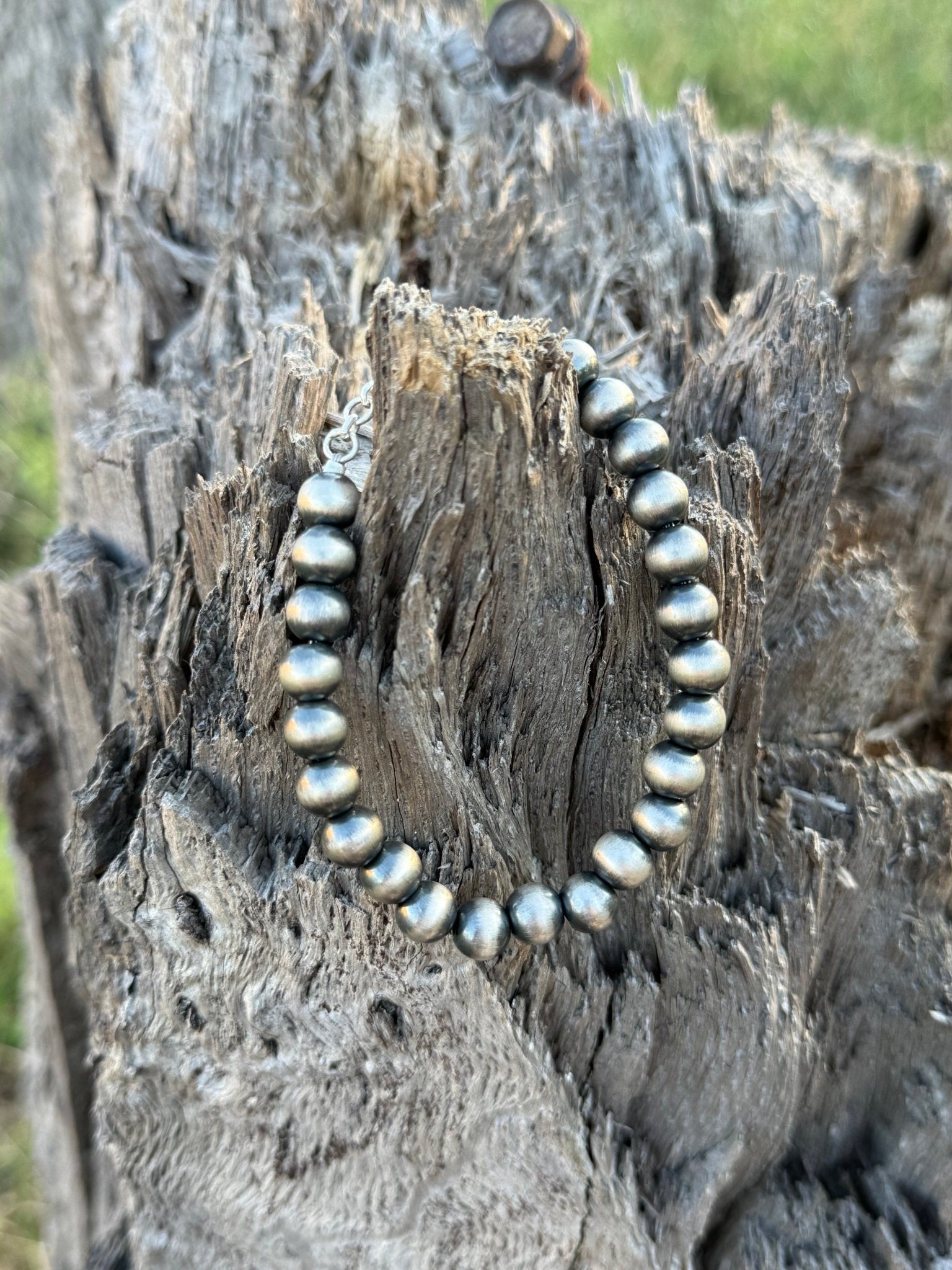 8MM Authentic Silver Pearl Bracelet