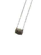 Belt Buckle Initial Necklace