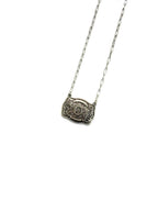 Belt Buckle Initial Necklace