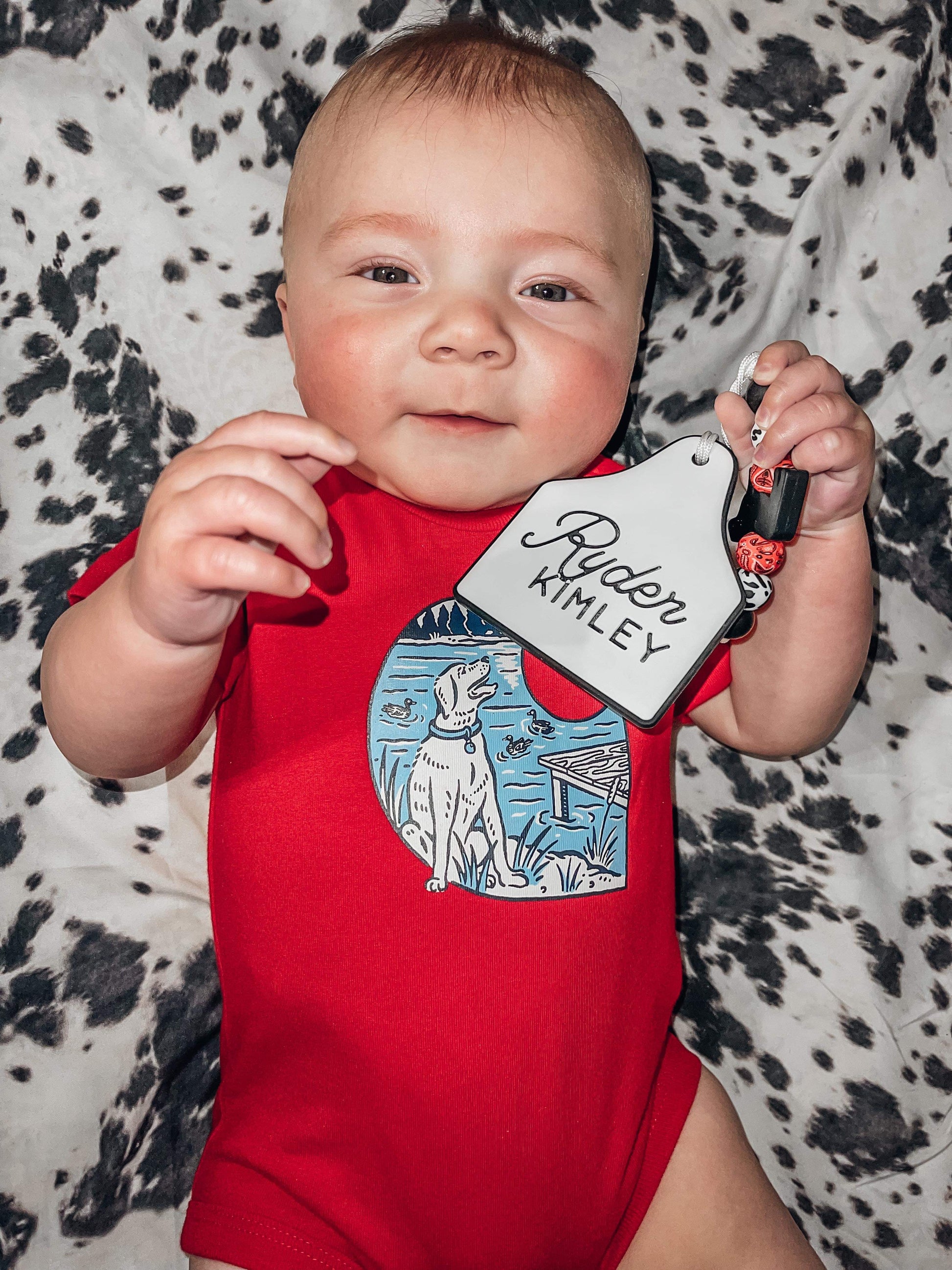 PERSONALIZED CATTLE TAG TEETHER *PLEASE READ DESCRIPTION*
